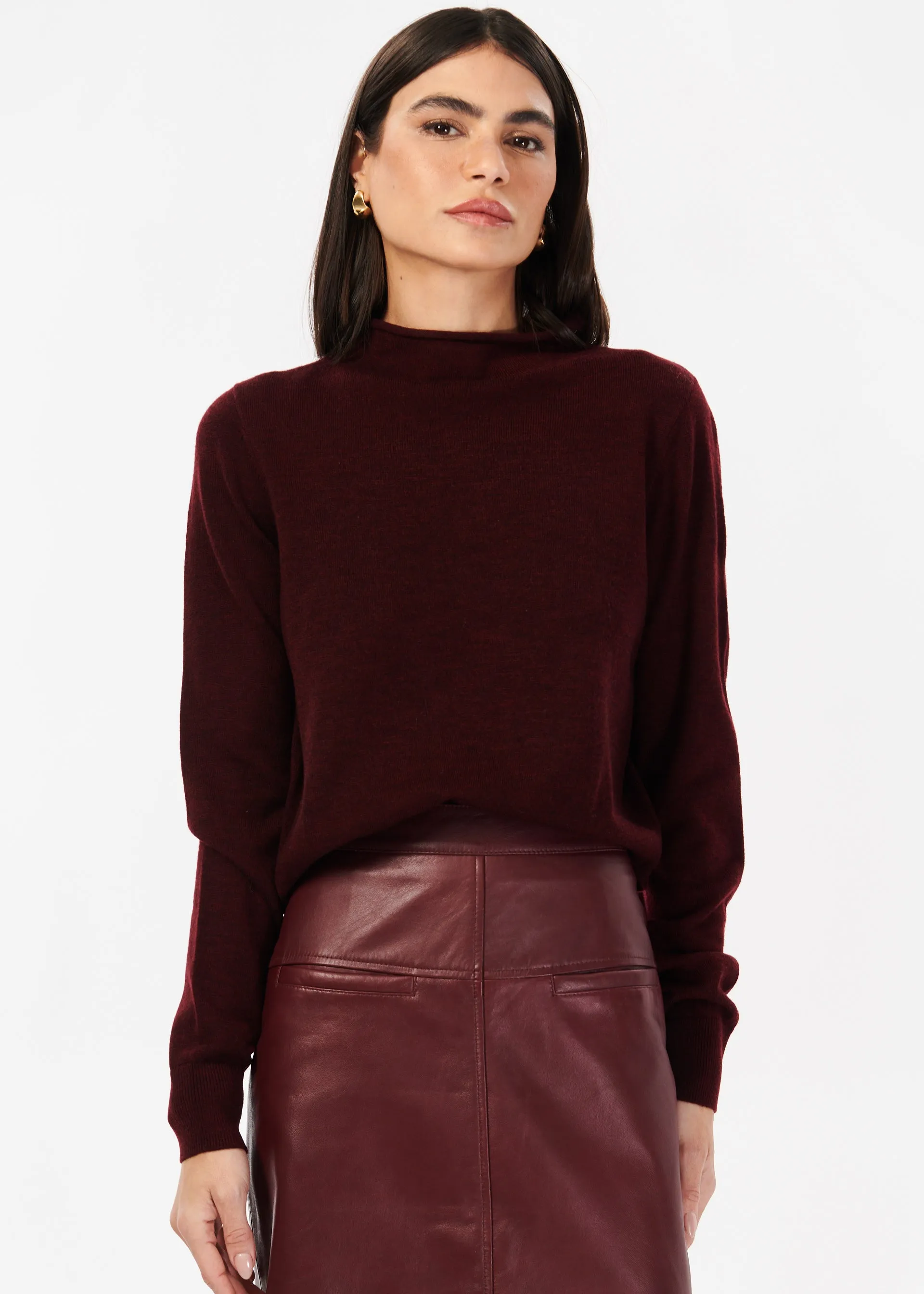 Gwendolyn Sweater Cranberry sold by Cami NYC