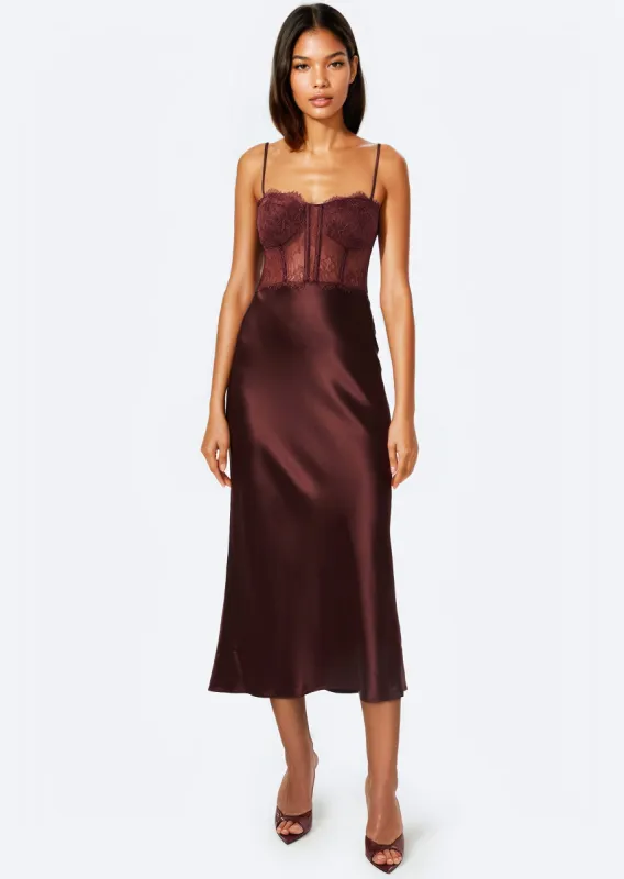 Maureen Dress Cranberry sold by Cami NYC