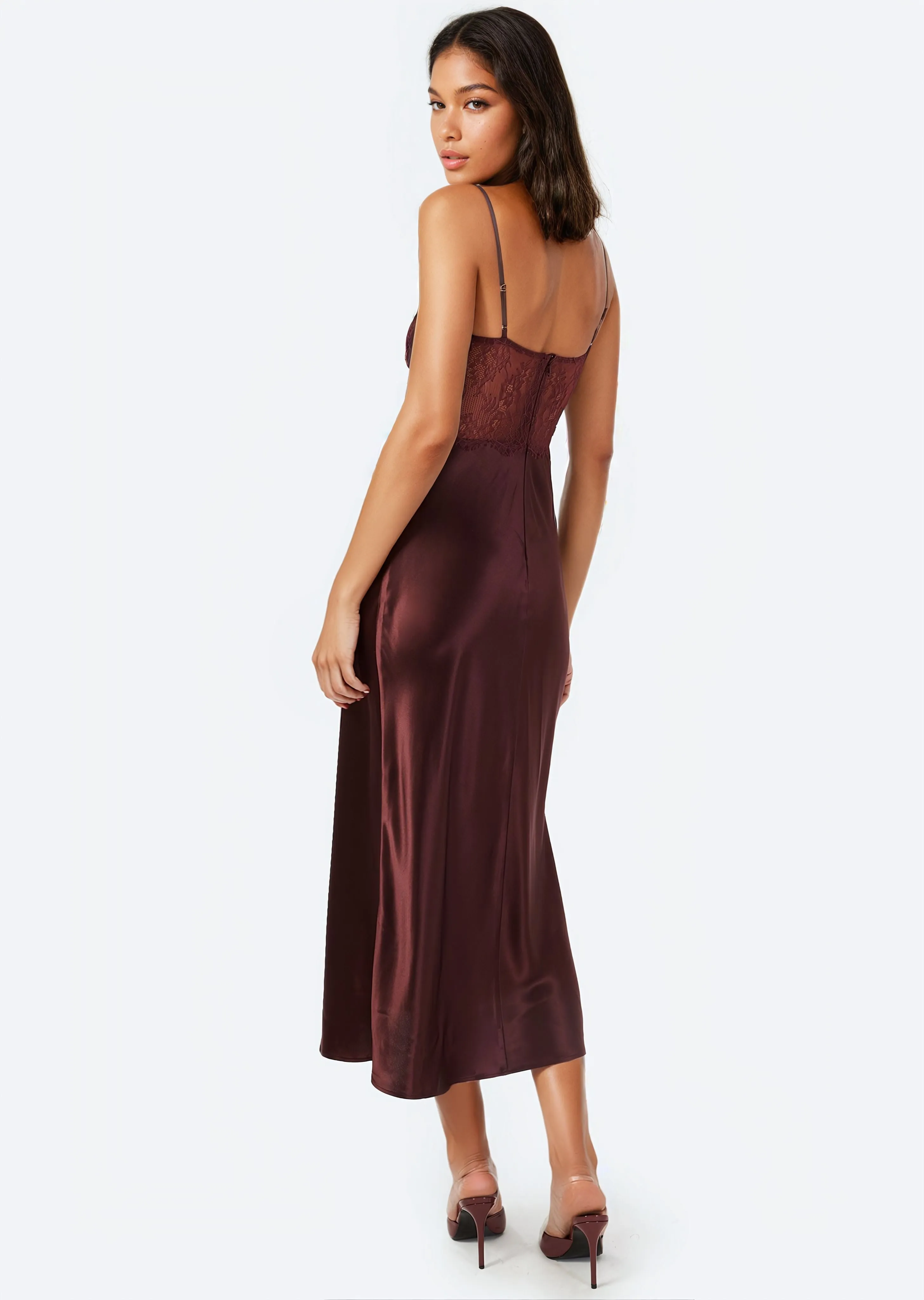 Maureen Dress Cranberry sold by Cami NYC product image thumbnail 4