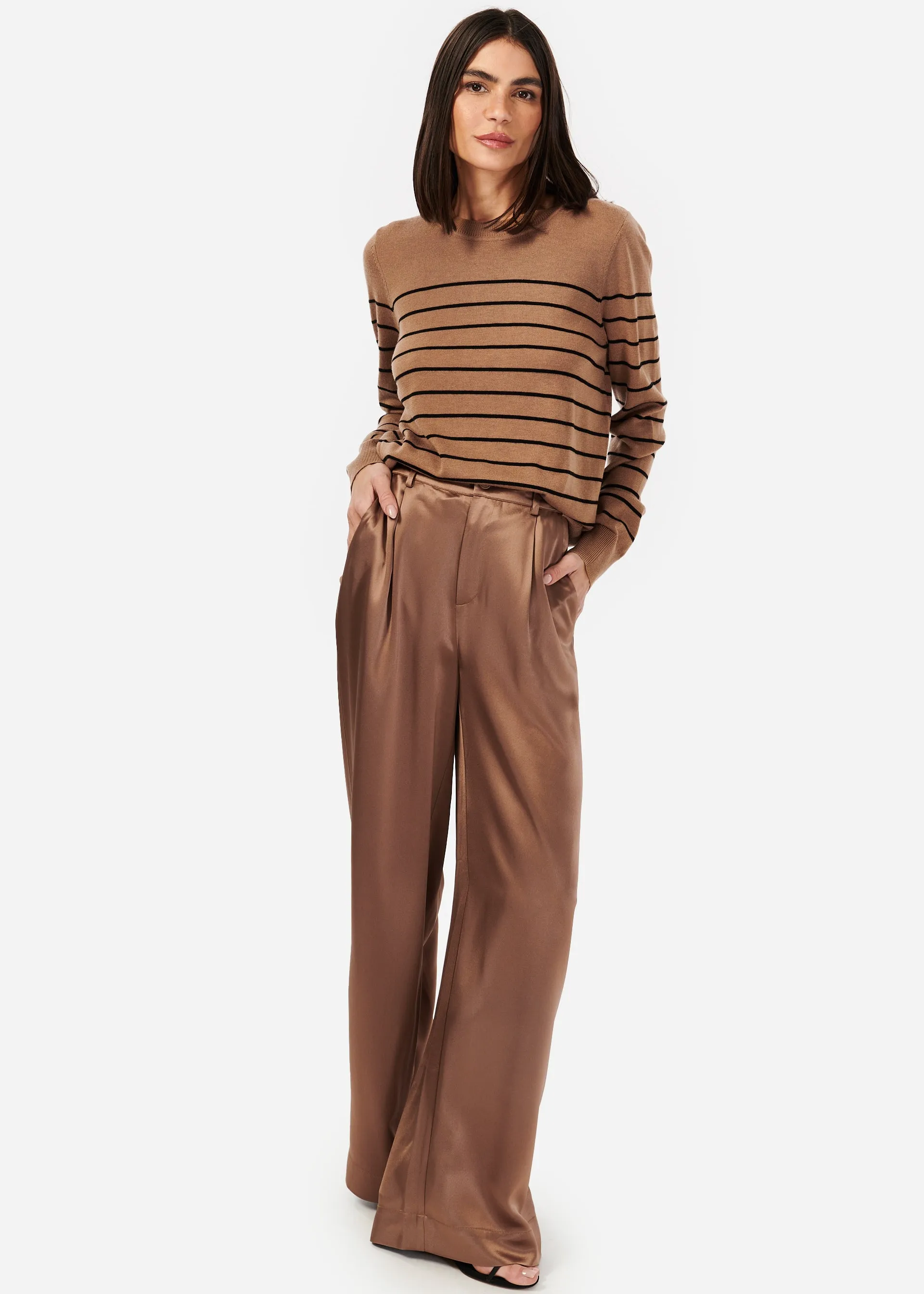 Lucinda Sweater Nutshell Stripe sold by Cami NYC product image thumbnail 2