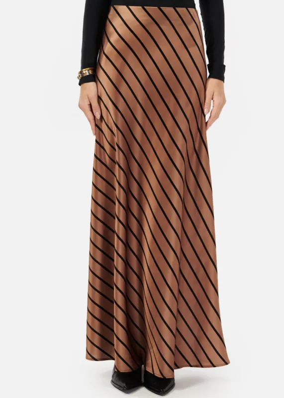 Prue Skirt Nutshell Stripe sold by Cami NYC