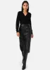 Inaya Genuine Leather Skirt Black sold by Cami NYC