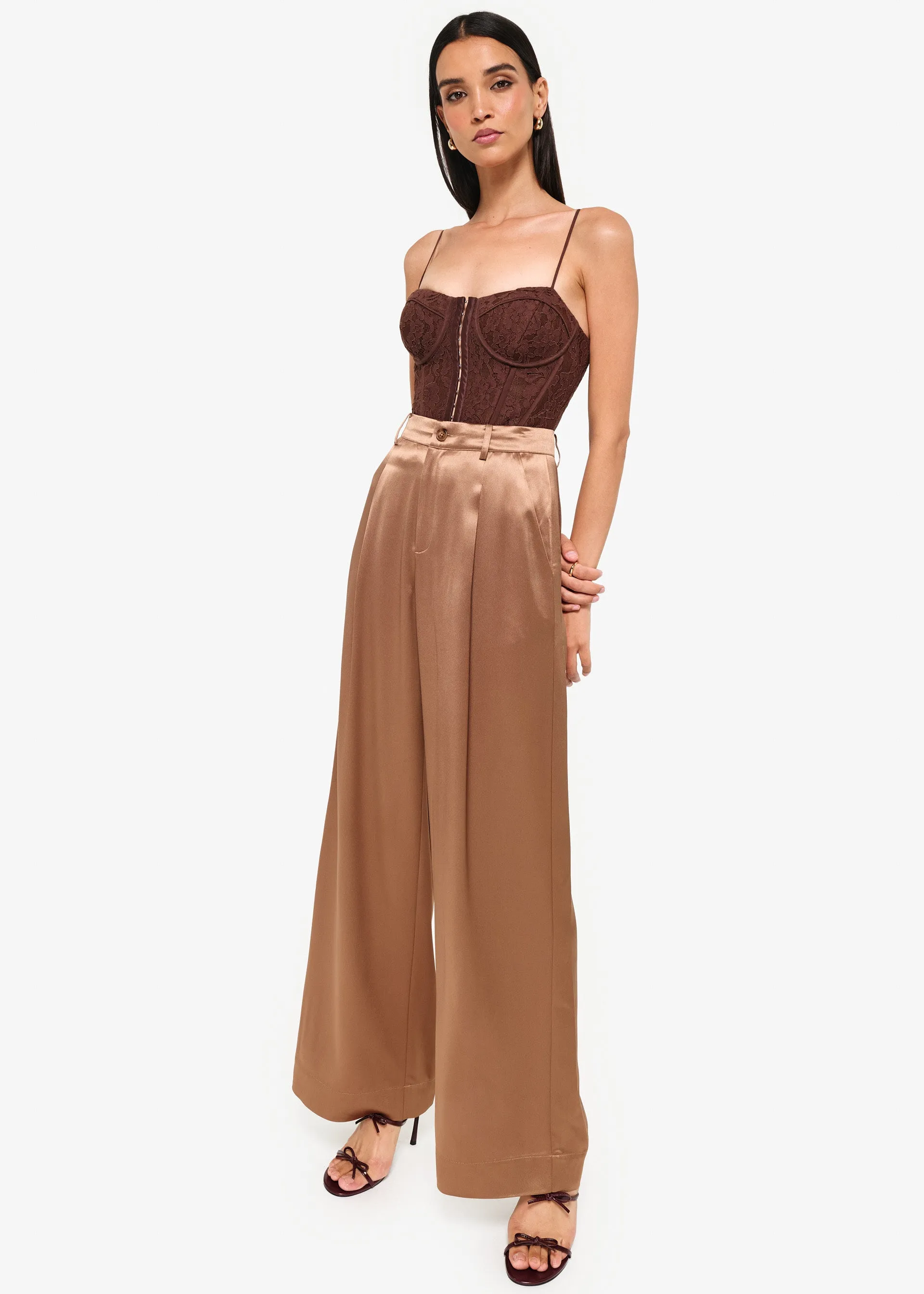 Noura Wide Leg Pant Nutshell sold by CAMI product image thumbnail 3