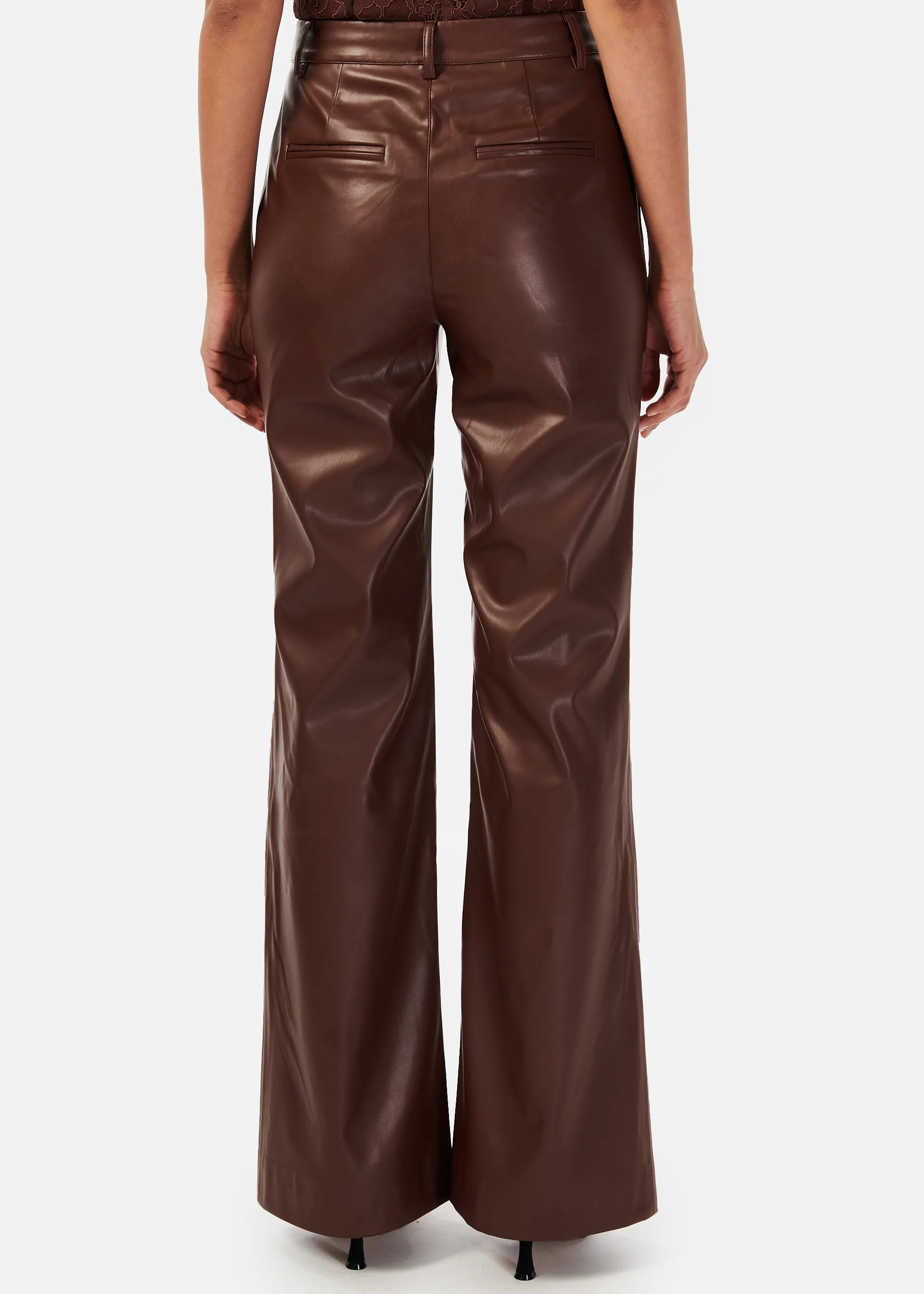 Zenobia Vegan Leather Pant Java sold by Cami NYC product image thumbnail 3