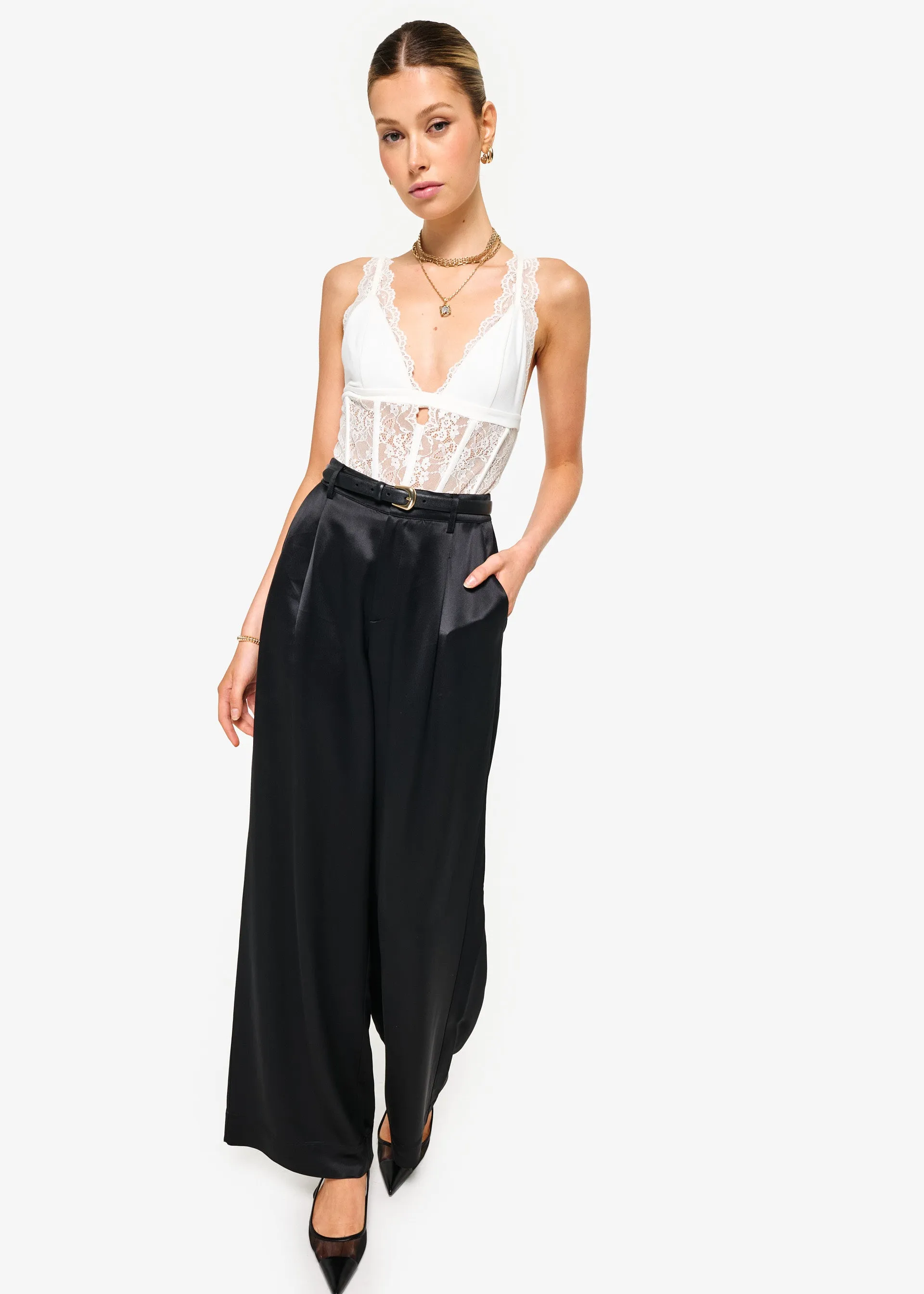 Carlotta Bodysuit White sold by Cami NYC product image thumbnail 2