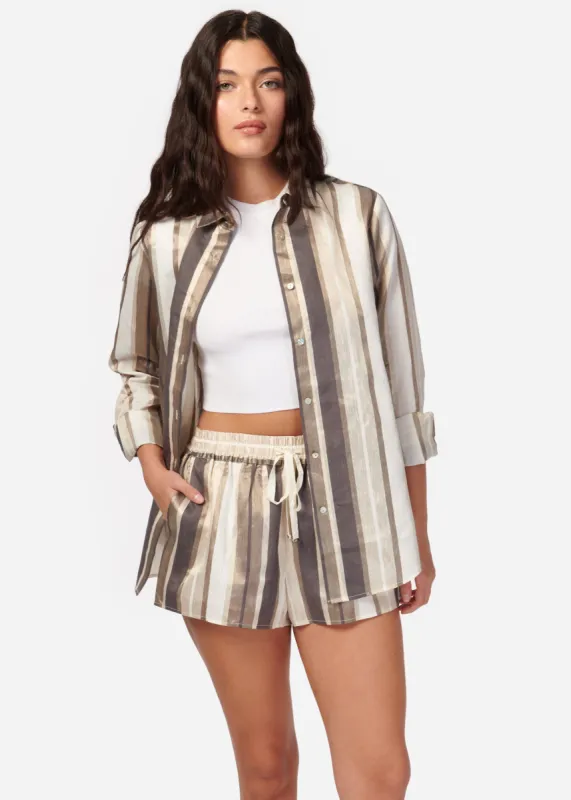 Malta Metallic Linen Top Dune sold by Cami NYC