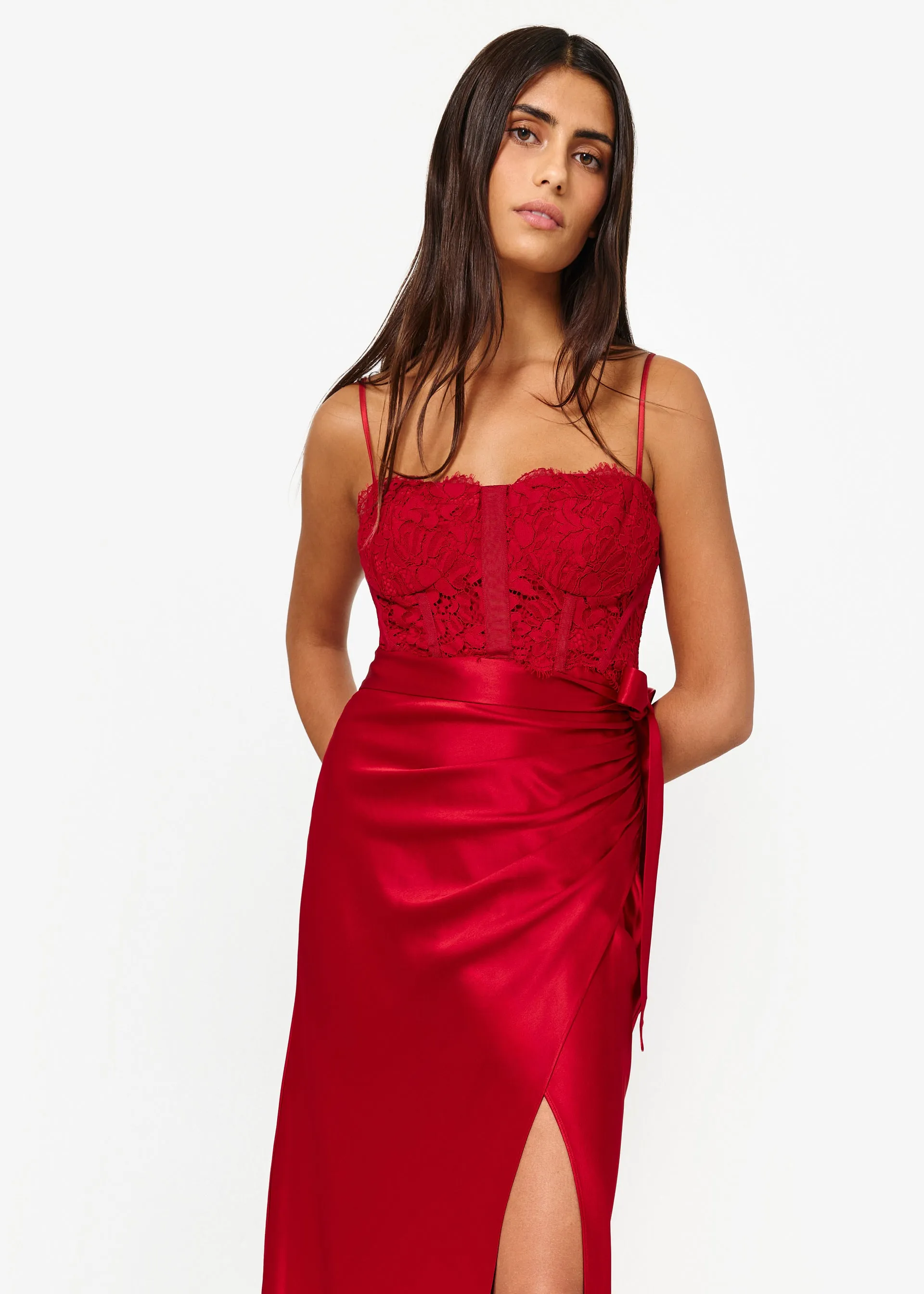Tricia Corset Dress Cardinal sold by CAMI product image thumbnail 2
