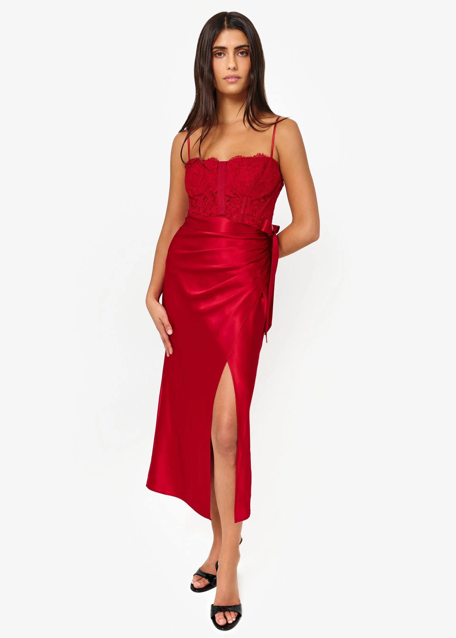 Tricia Corset Dress Cardinal sold by CAMI product image thumbnail 3