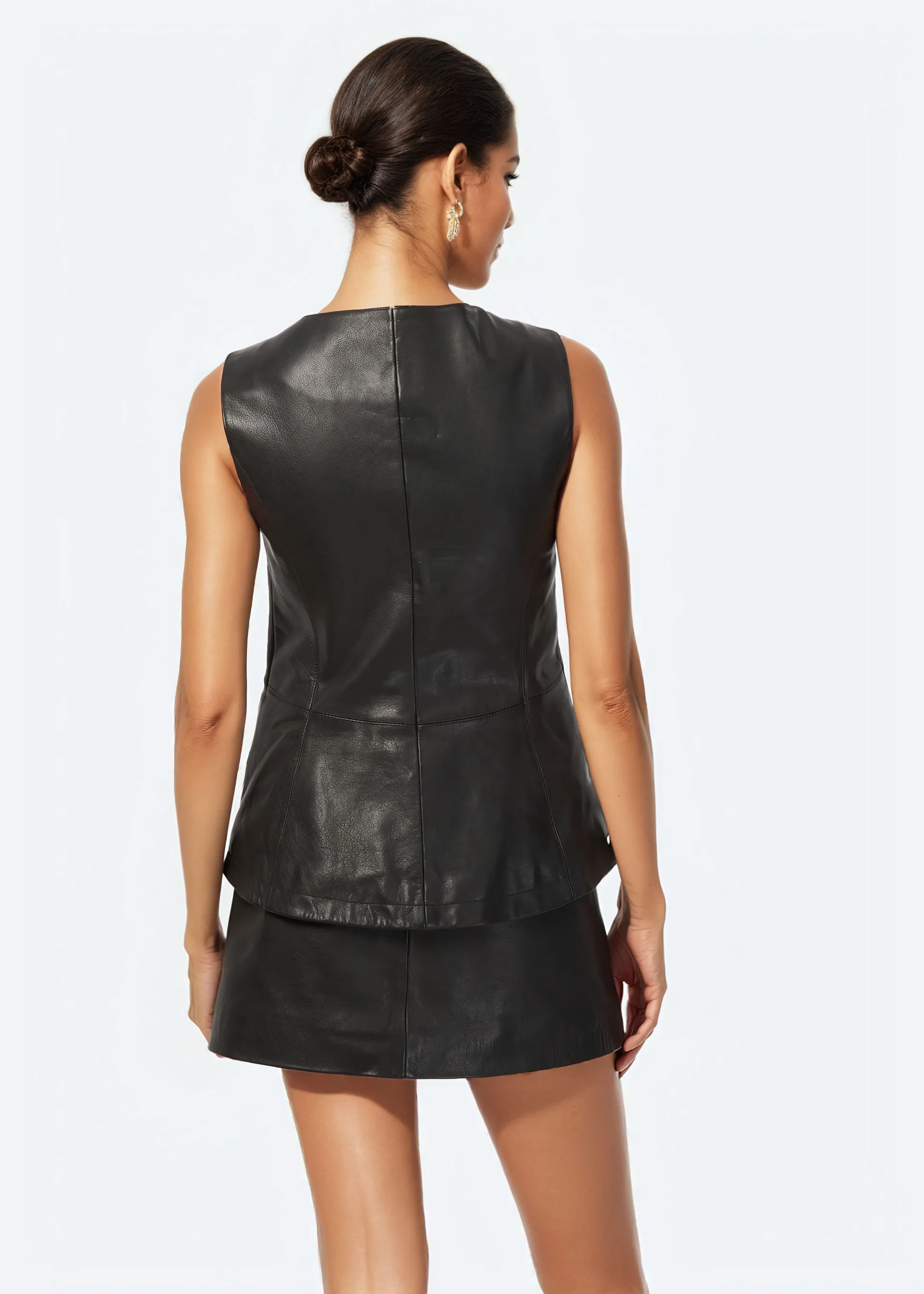 Yelan Genuine Leather Vest Black sold by CAMI product image thumbnail 4
