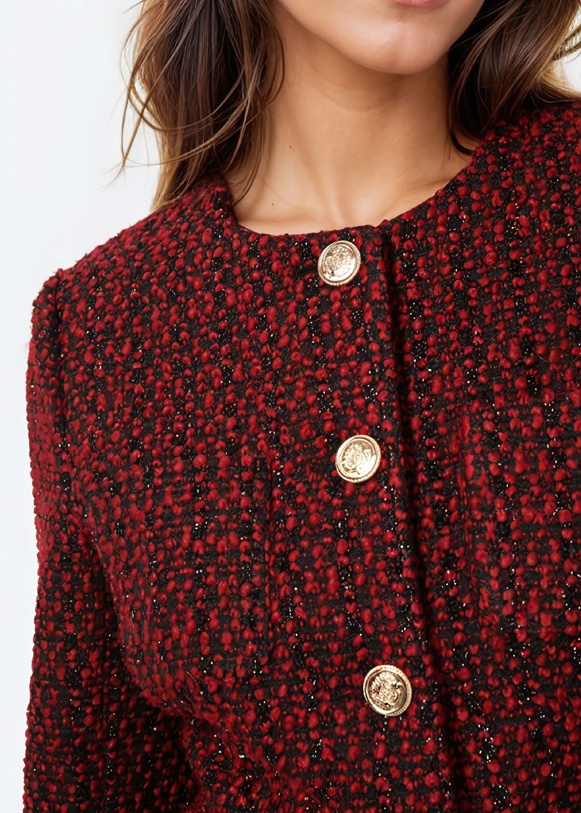 Wrenley Metallic Tweed Jacket Red Tweed sold by CAMI product image thumbnail 3