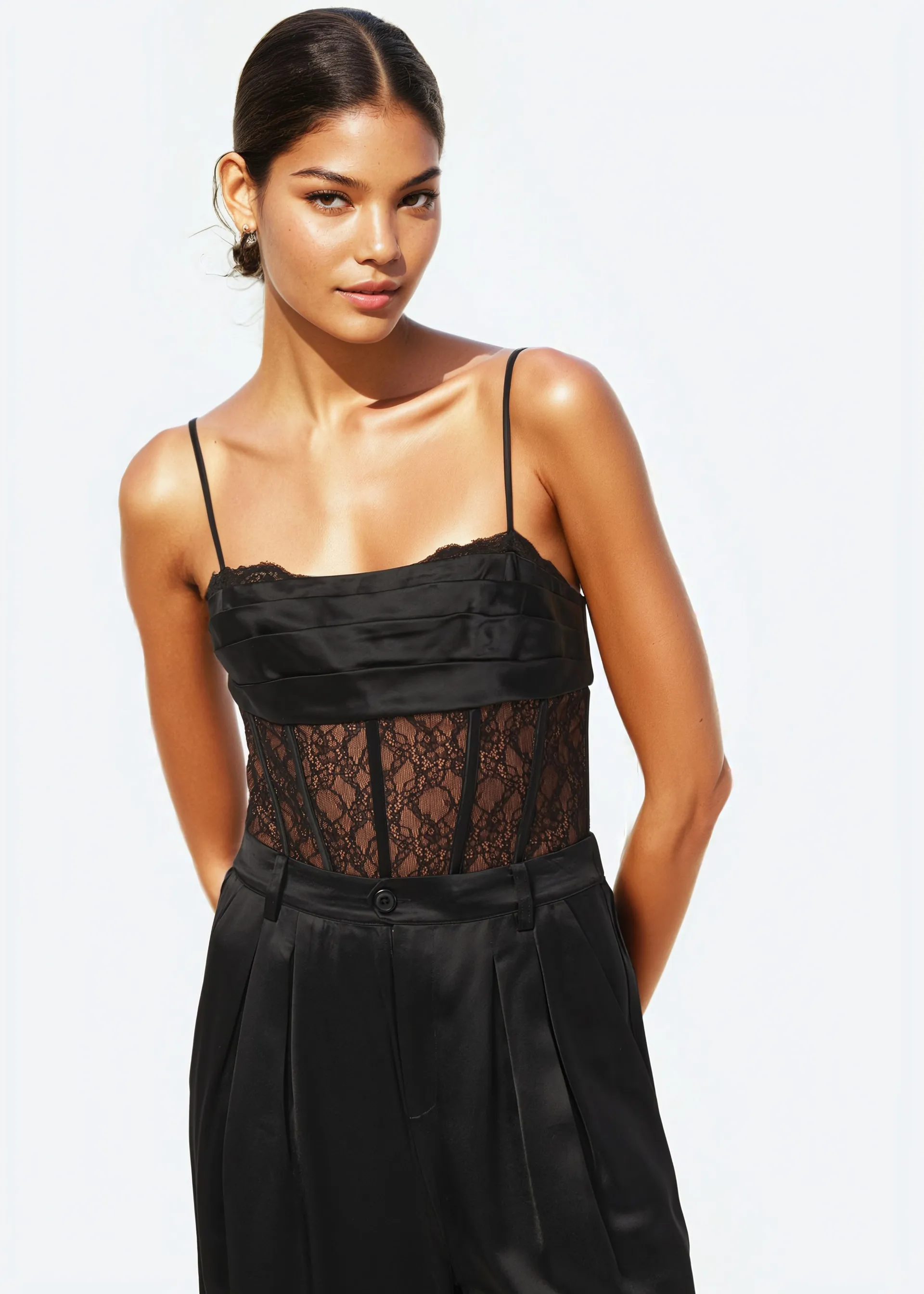 Danika Bodysuit Black sold by Cami NYC