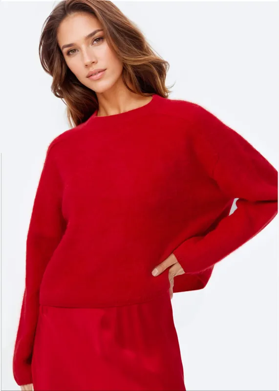 Niall Cashmere Sweater Cardinal sold by Cami NYC