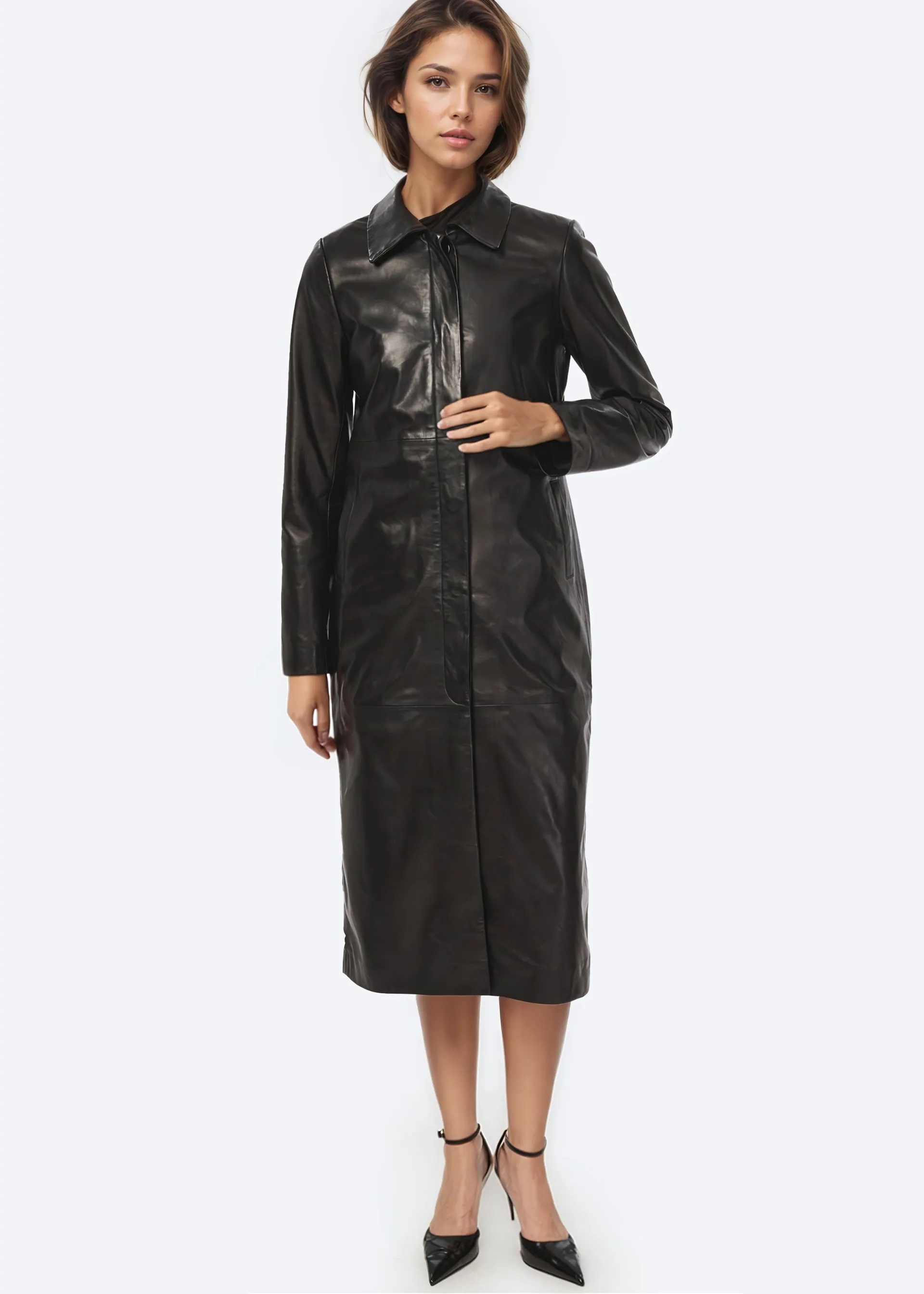 Eddie Genuine Leather Coat Black sold by Cami NYC product image thumbnail 2