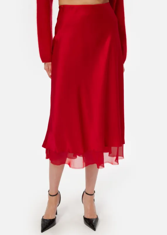 Genoa Skirt Cardinal sold by Cami NYC