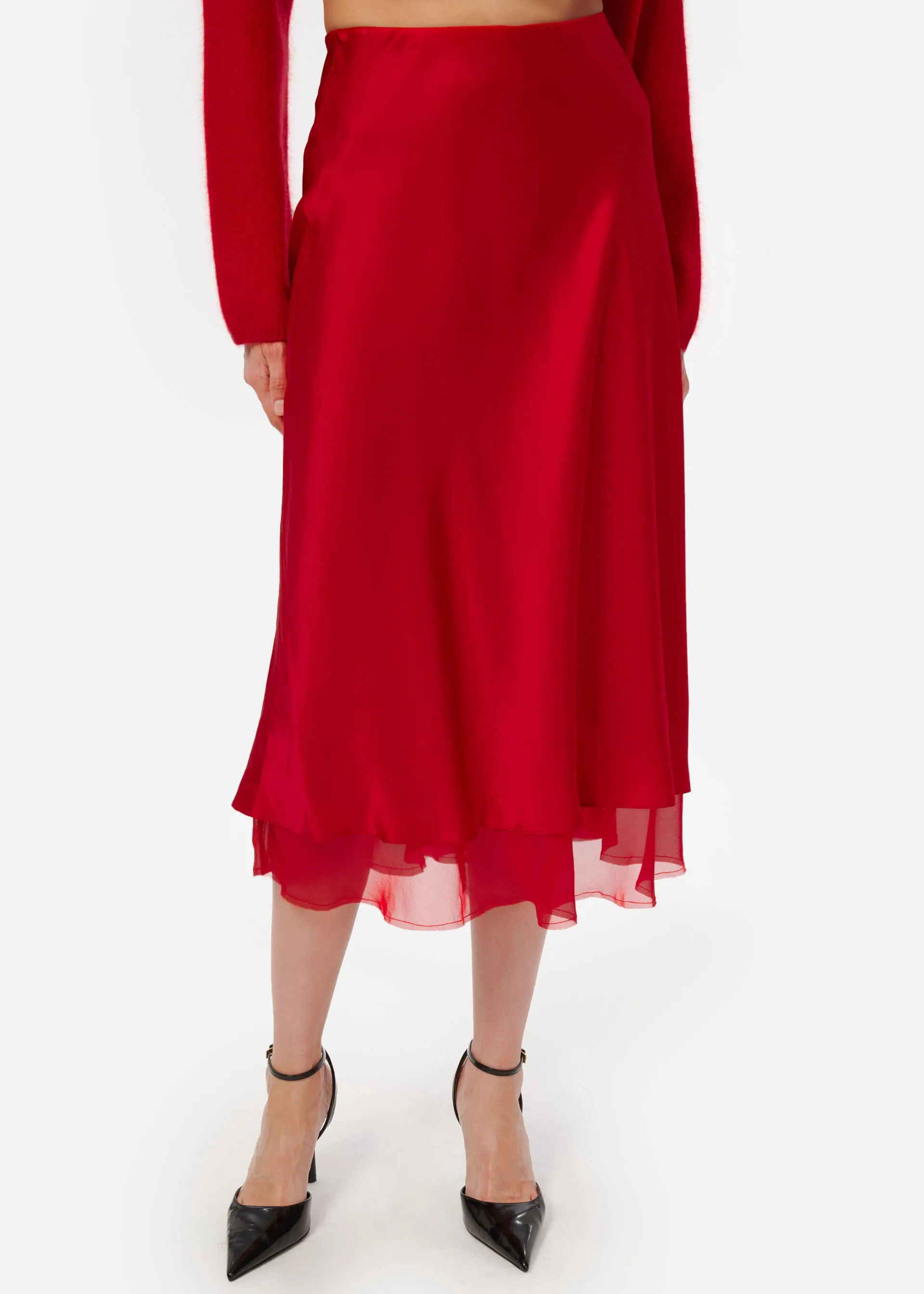 Genoa Skirt Cardinal sold by Cami NYC
