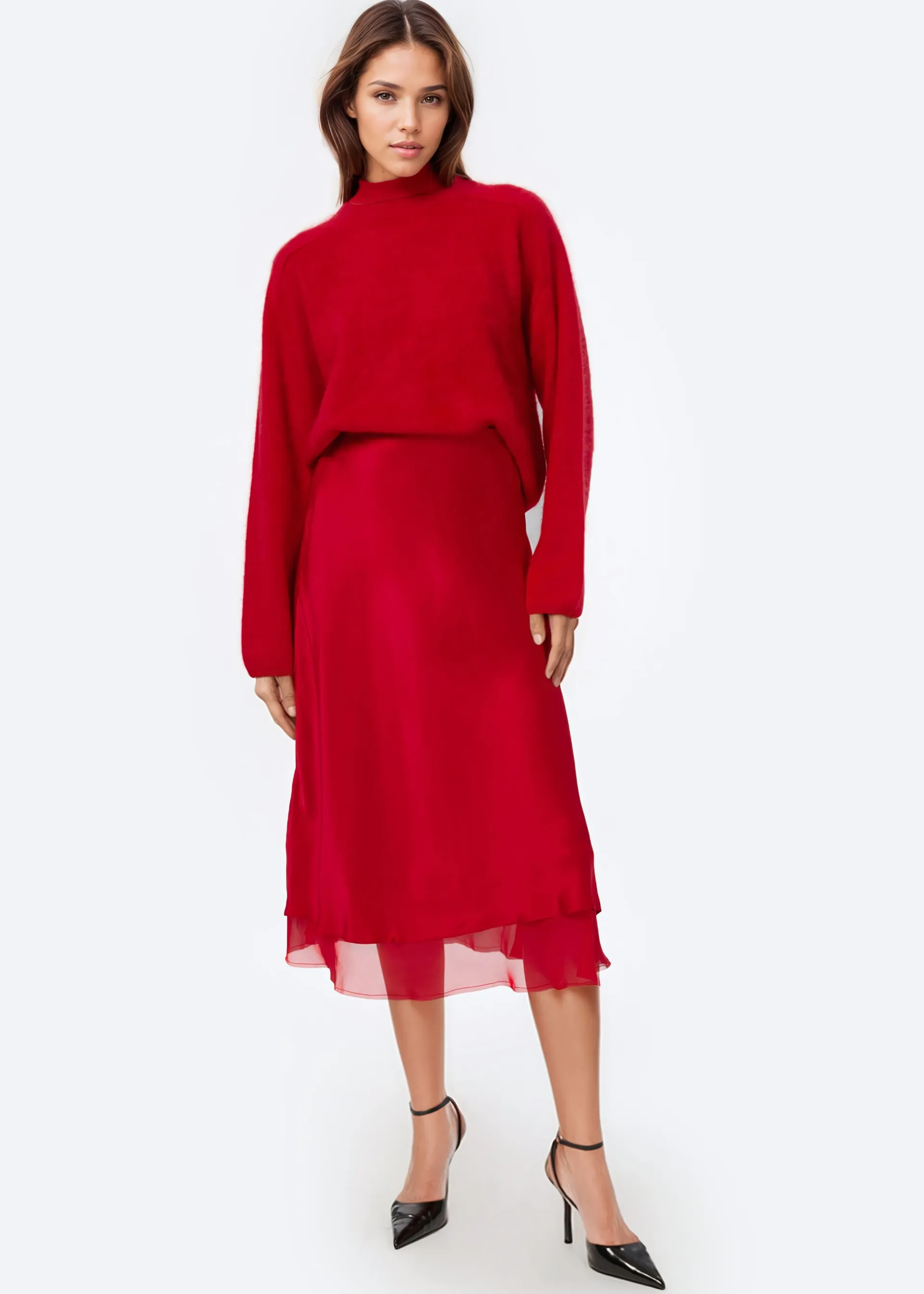 Genoa Skirt Cardinal sold by Cami NYC product image thumbnail 3