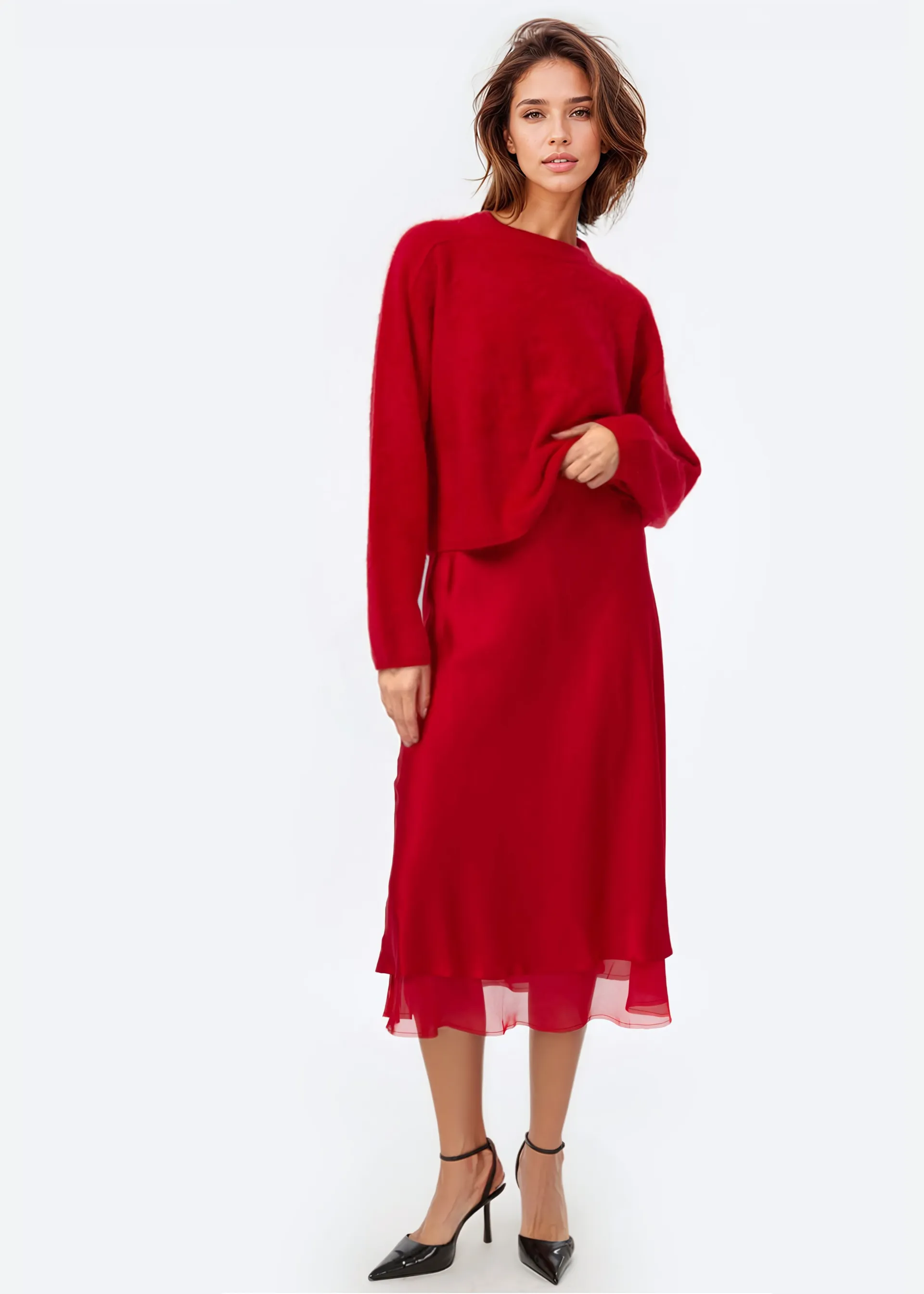 Genoa Skirt Cardinal sold by Cami NYC product image thumbnail 4