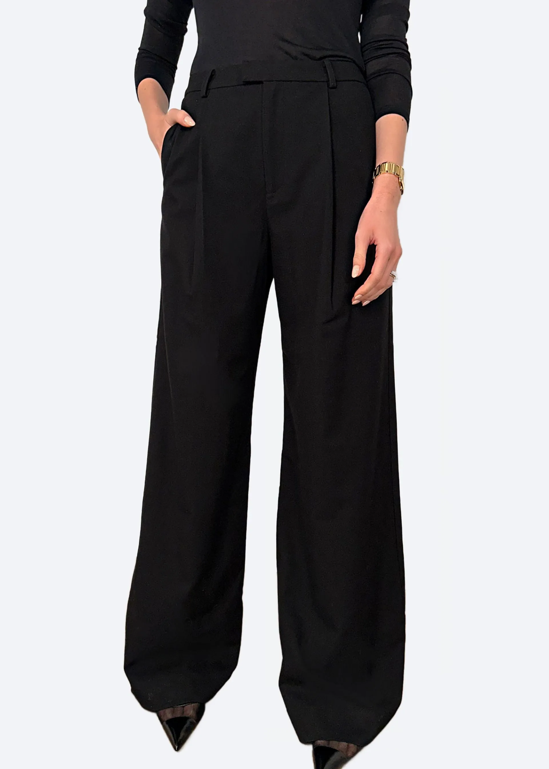 Rosheen Wide Leg Pant Black sold by Cami NYC