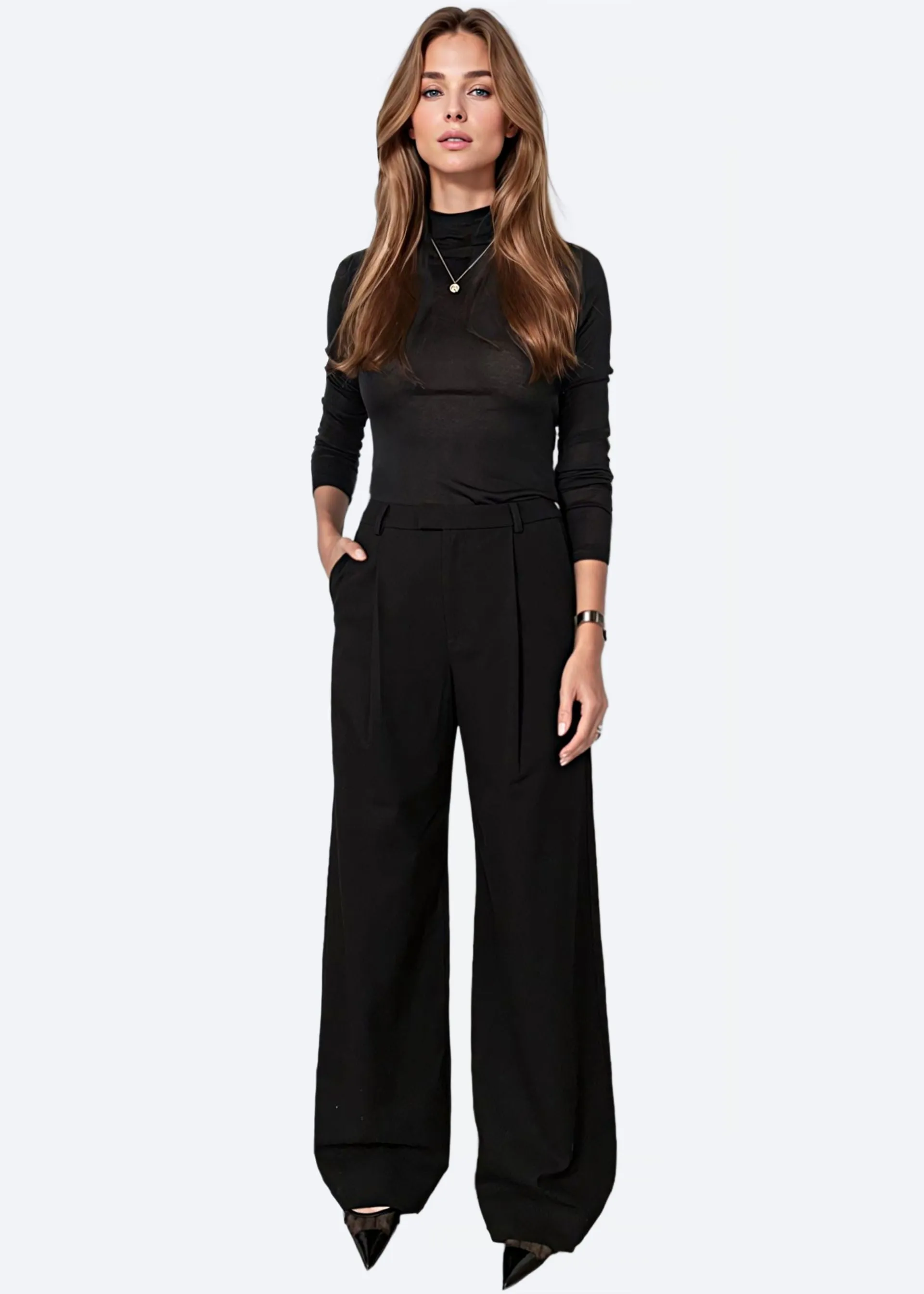 Rosheen Wide Leg Pant Black sold by Cami NYC product image thumbnail 2
