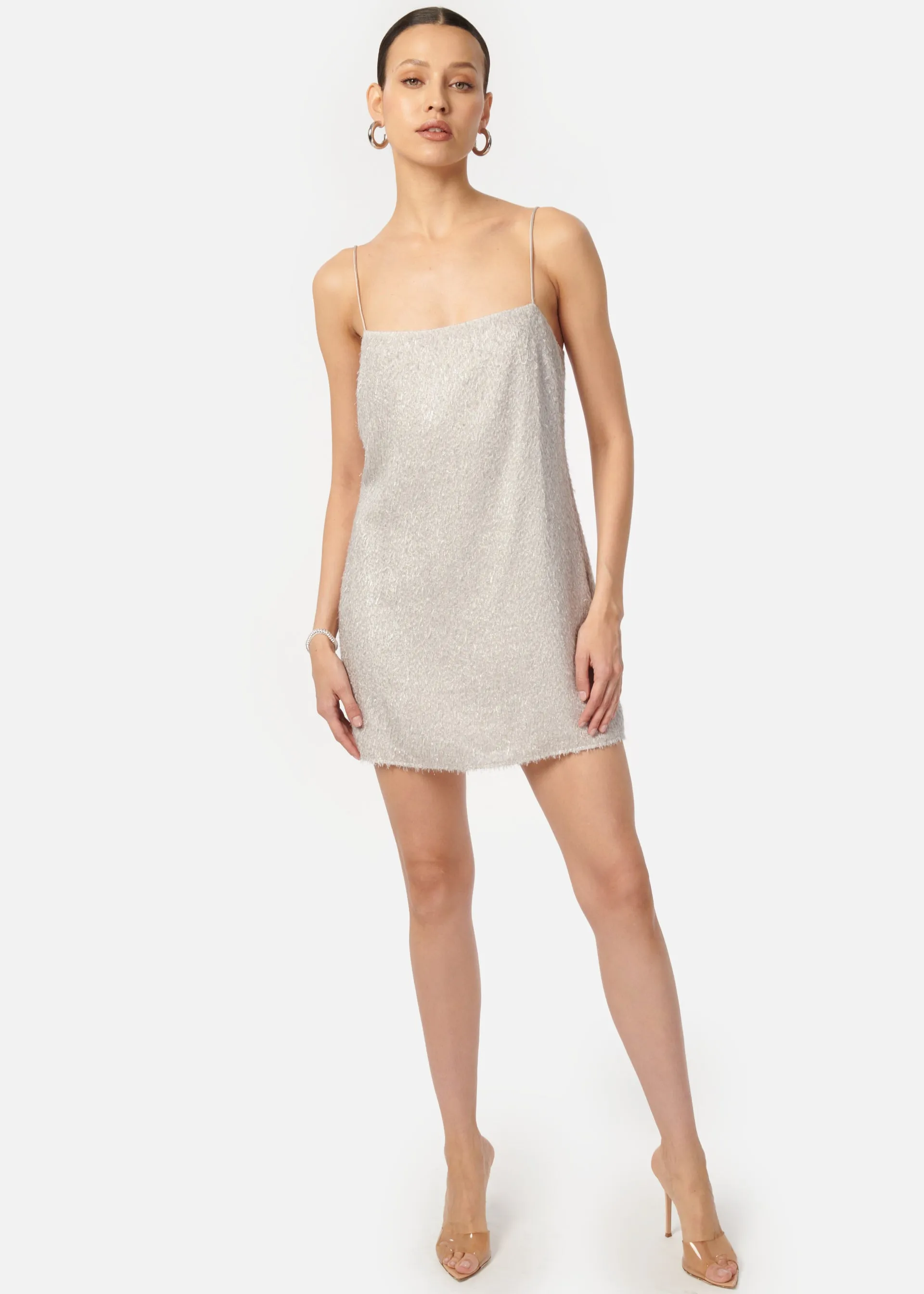Rin Metallic Chiffon Mini Dress Haze sold by Cami NYC product image thumbnail 3