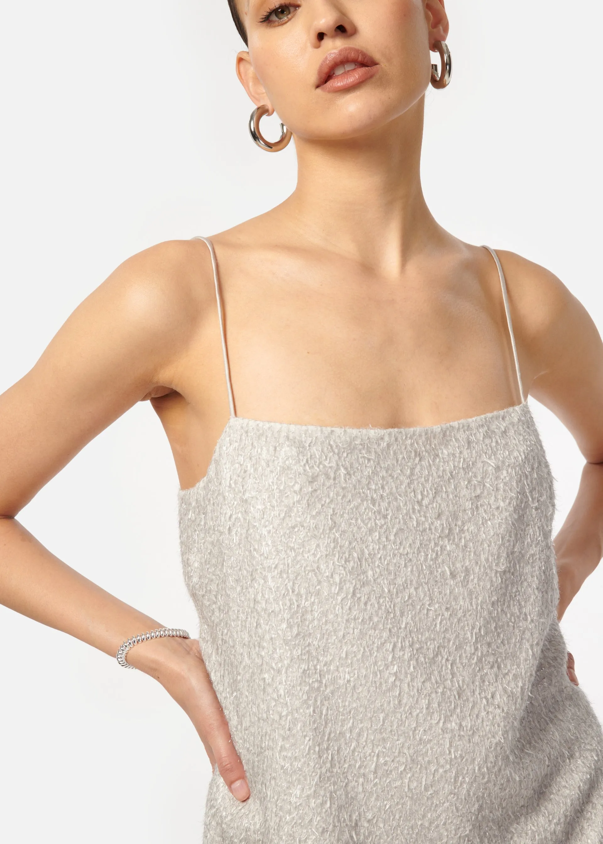 Rin Metallic Chiffon Mini Dress Haze sold by Cami NYC product image thumbnail 2