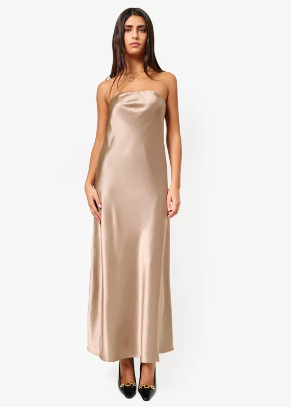 Noelle Dress Champagne sold by Cami NYC