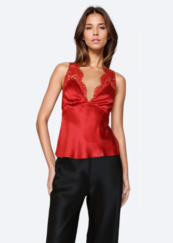 Reza Camisole Cardinal sold by Cami NYC