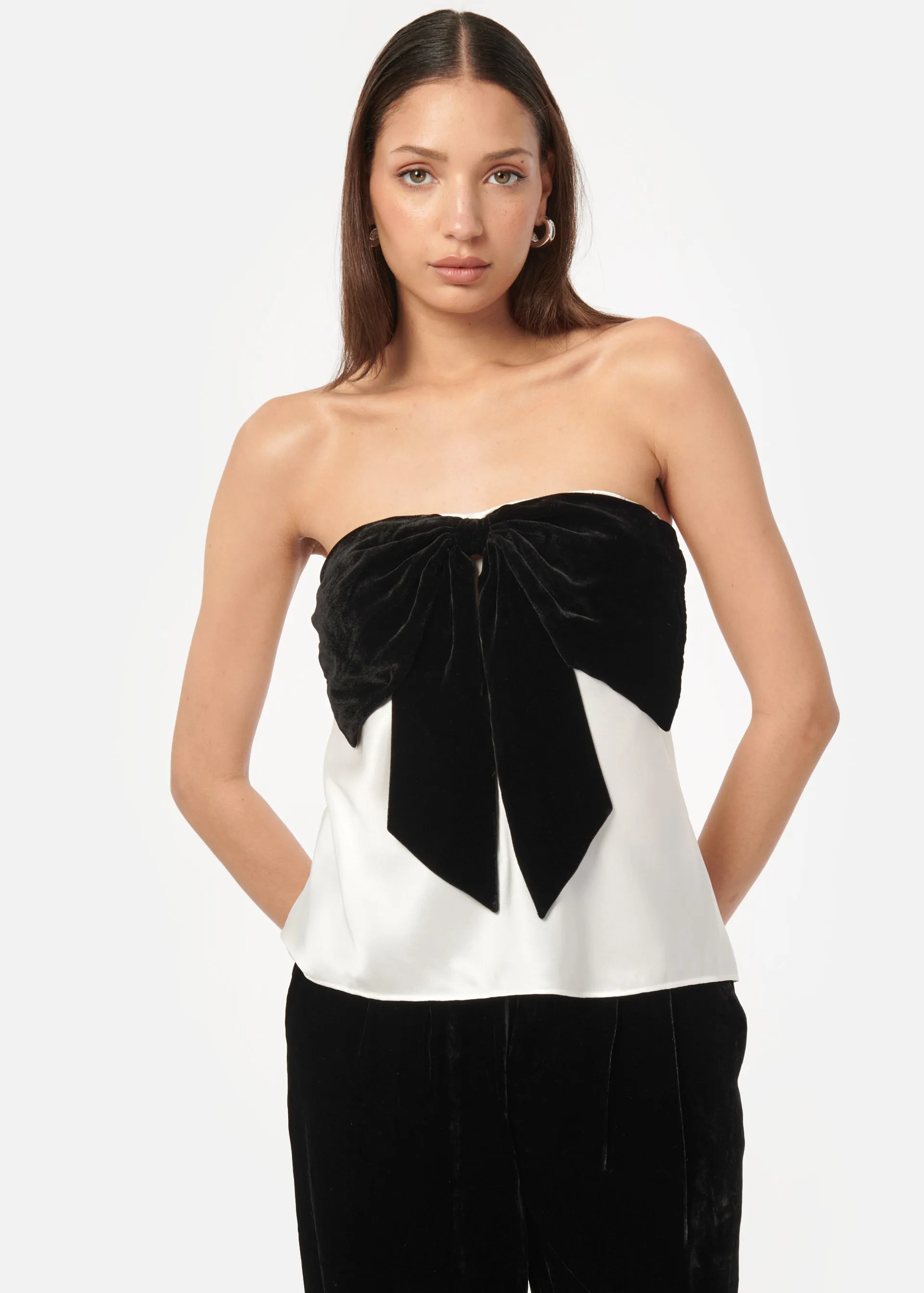 Lora Strapless Camisole White sold by CAMI