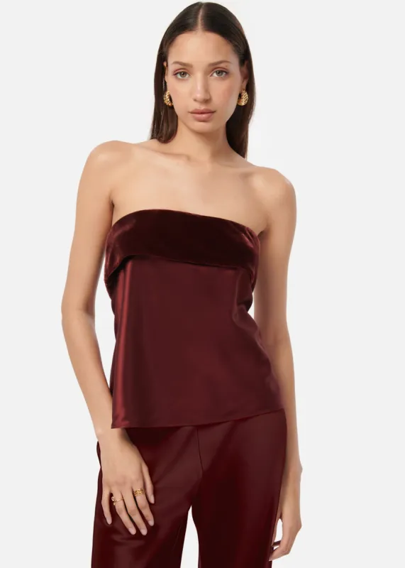 Diona Strapless Camisole Syrah sold by Cami NYC
