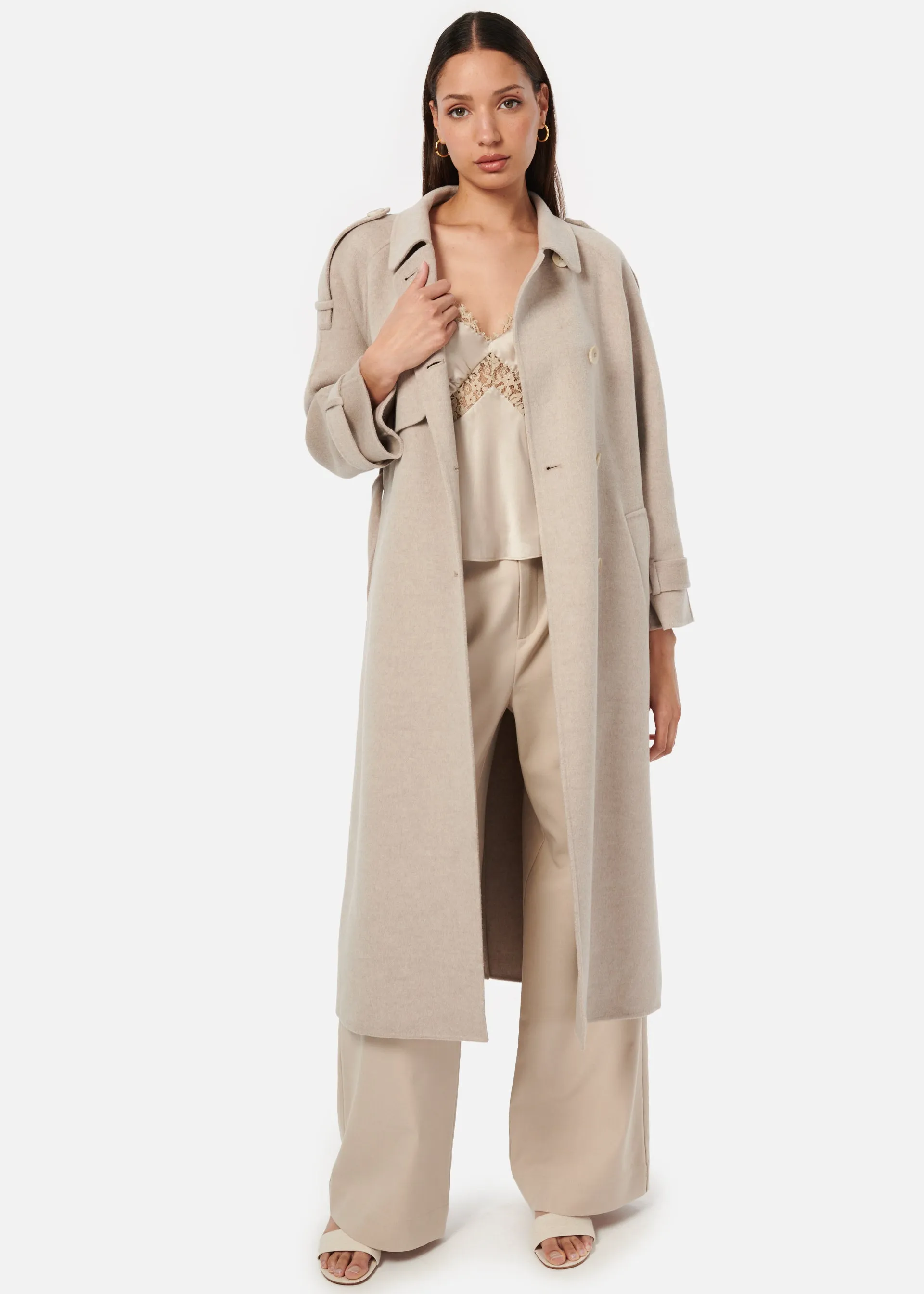 Yennifer Trench Coat Vapor sold by Cami NYC