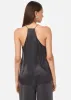 Racer Charmeuse Camisole Graphite sold by Cami NYC