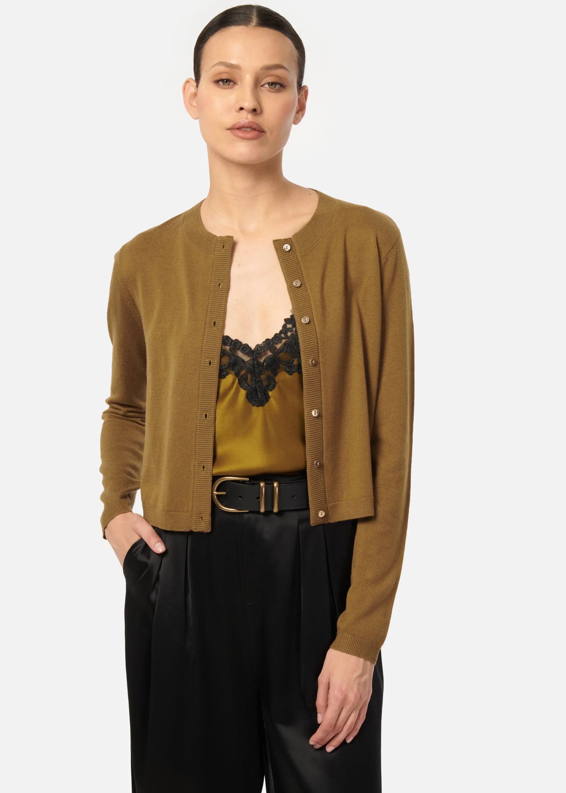 Kimbra Lightweight Cardigan Medallion sold by CAMI