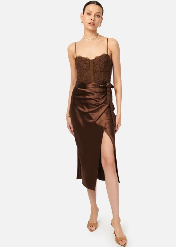 Tricia Corset Dress Chicory sold by Cami NYC