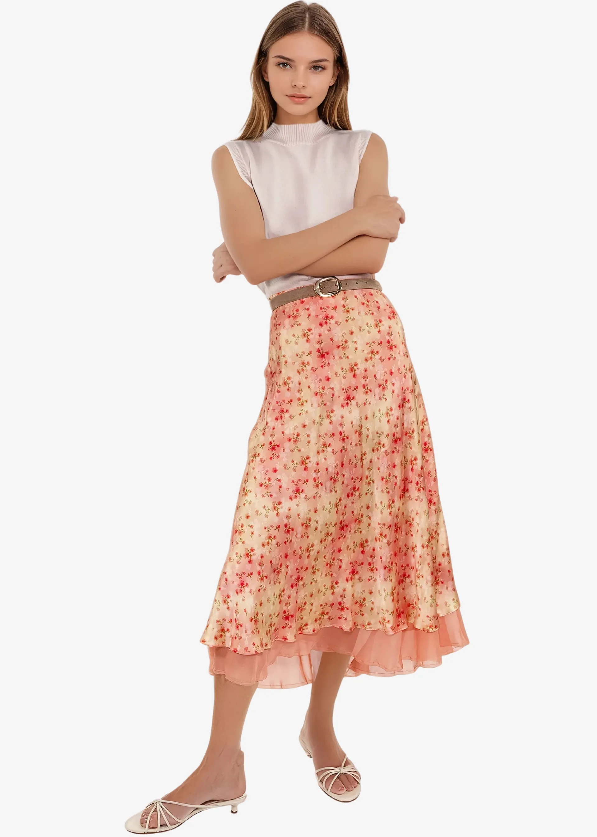 Genoa Skirt Sunset Ditsy sold by Cami NYC product image thumbnail 2
