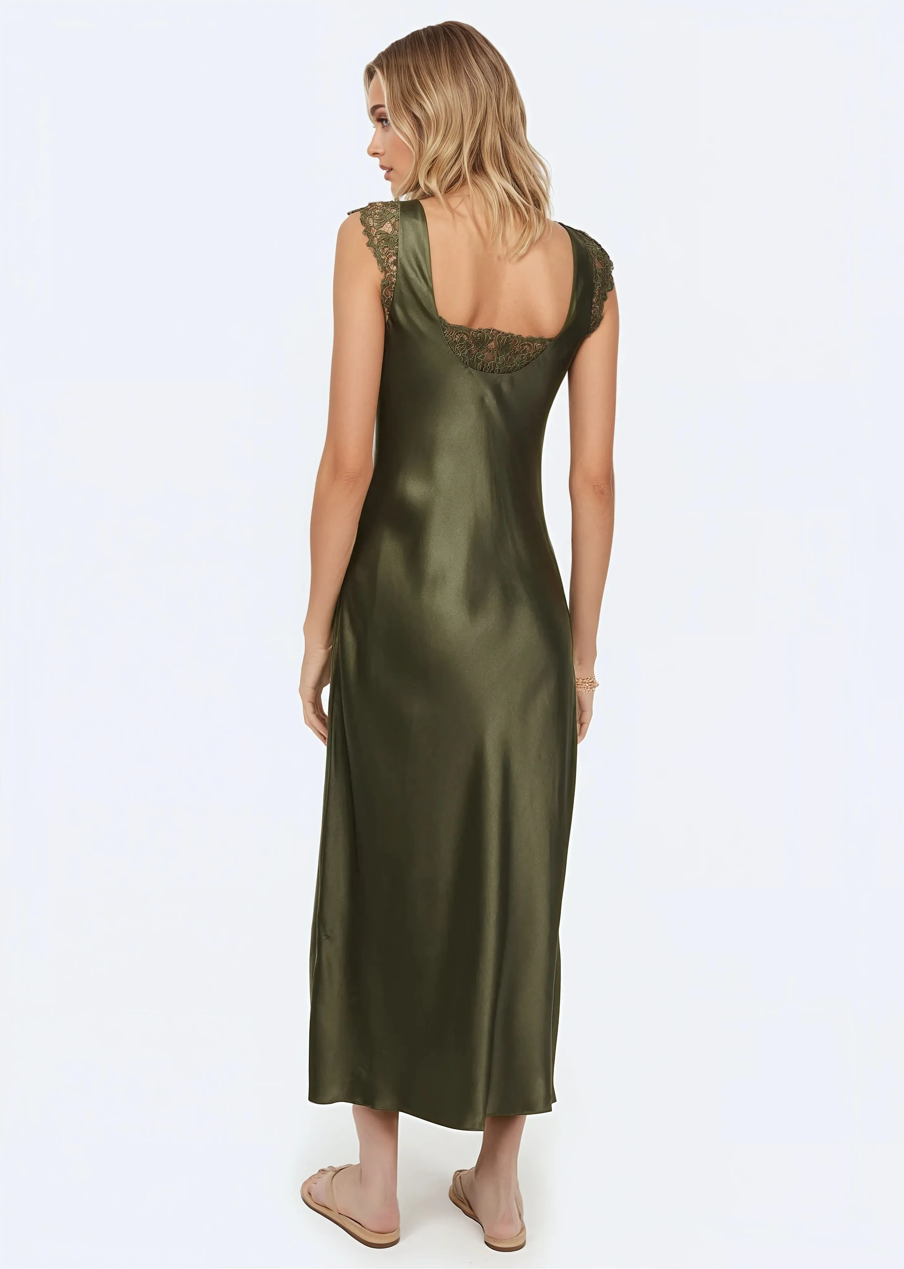 Mabyn Dress Basil sold by Cami NYC product image thumbnail 3