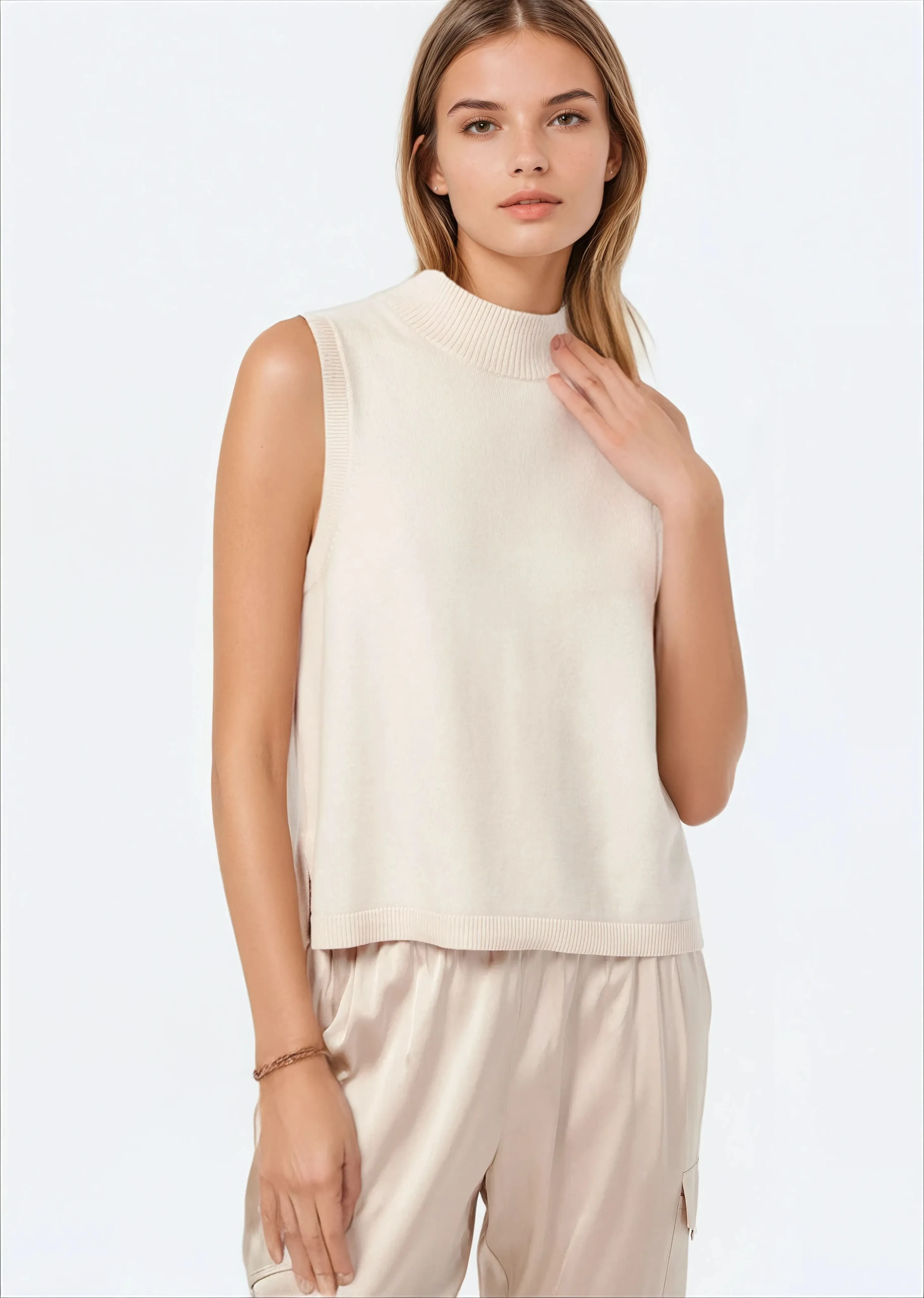 Naftali Sweater Vest Cannoli sold by Cami NYC