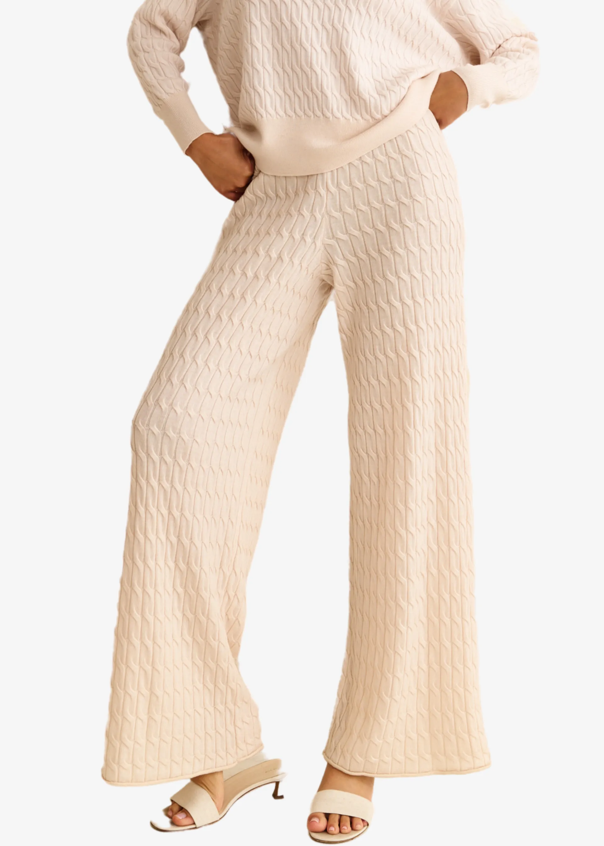 Onur Cable Knit Pant Cannoli sold by Cami NYC