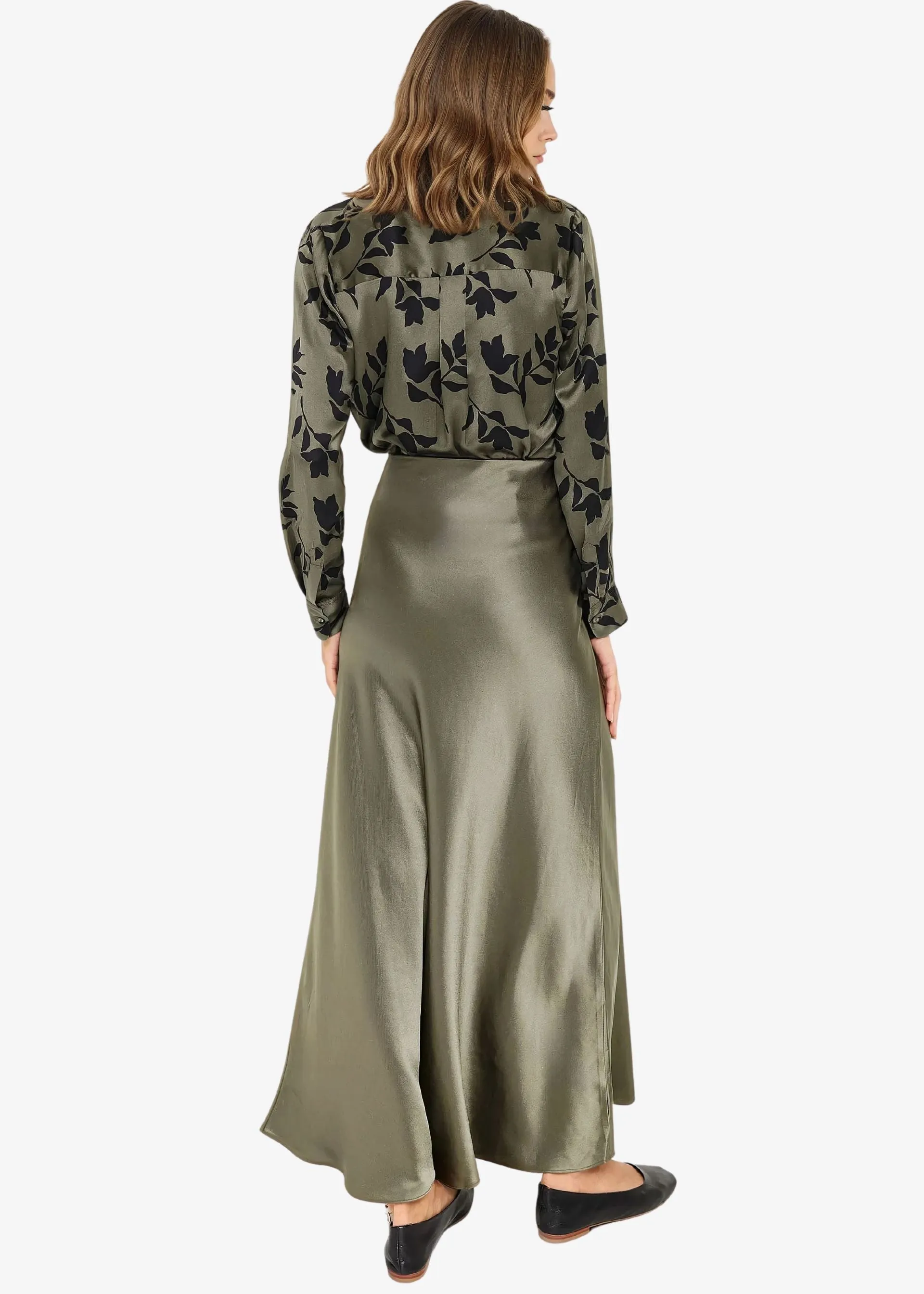 Prue Skirt Basil sold by Cami NYC product image thumbnail 5