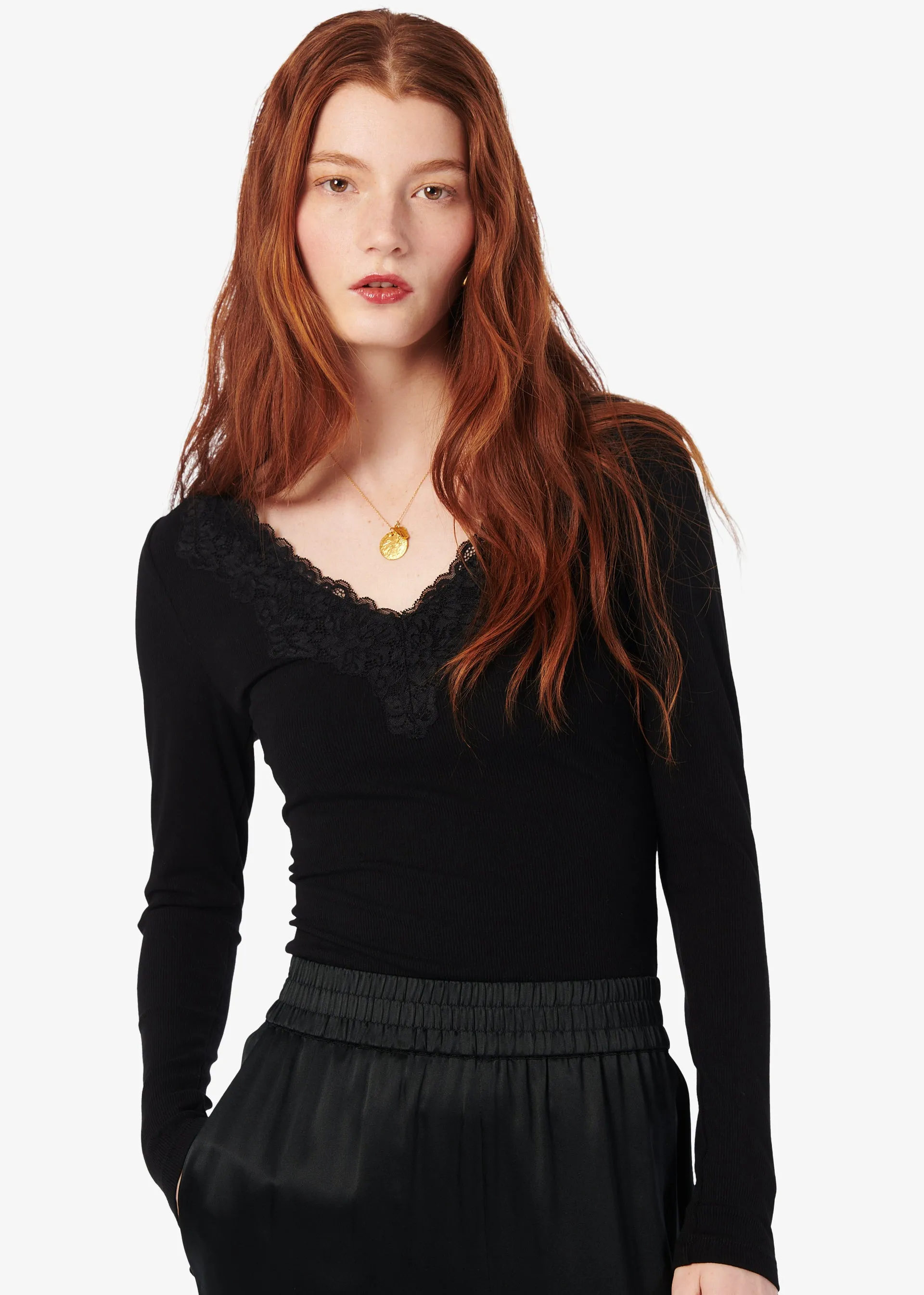 Rooney Rib Knit Top Black sold by CAMI