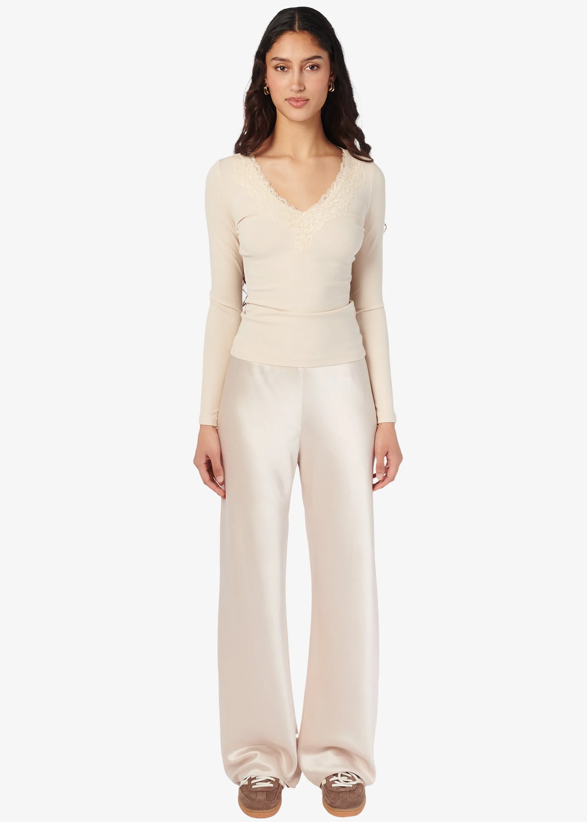 Rooney Rib Knit Top Bone sold by CAMI product image thumbnail 3