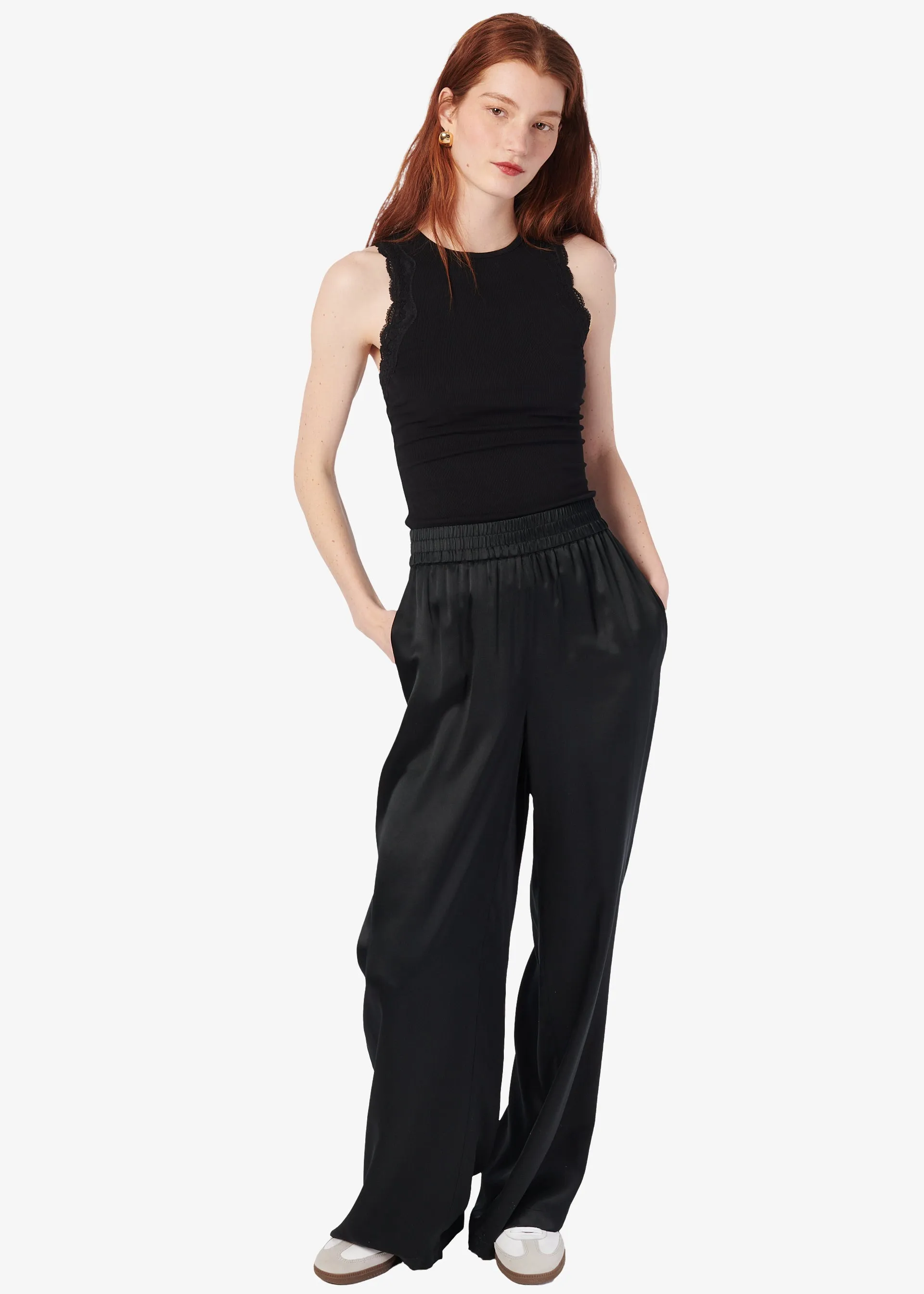 Rian Rib Knit Tank Black sold by Cami NYC product image thumbnail 3