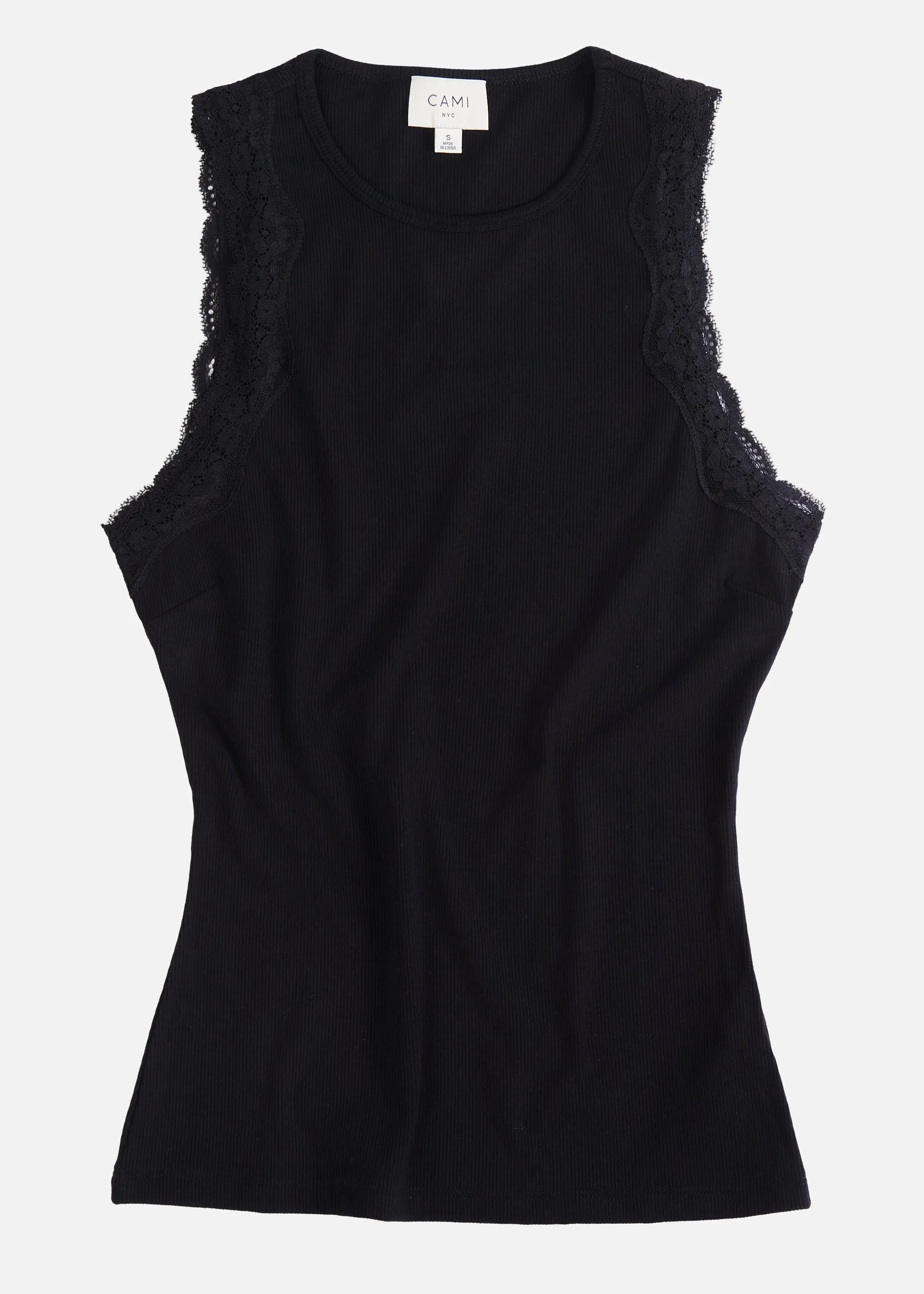 Rian Rib Knit Tank Black sold by Cami NYC product image thumbnail 5