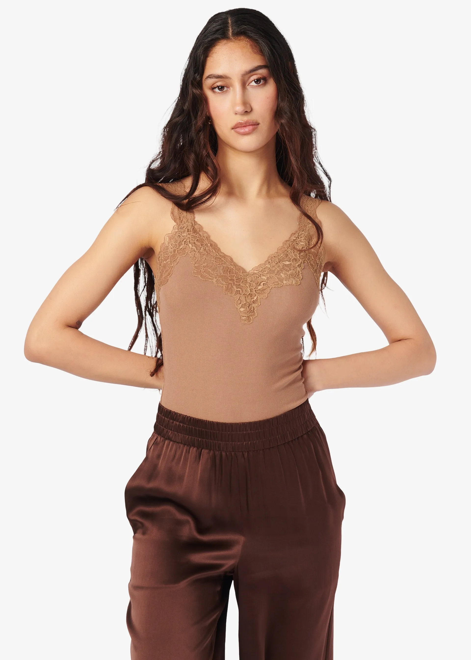 Lani Rib Knit Tank Butterscotch sold by CAMI product image thumbnail 3