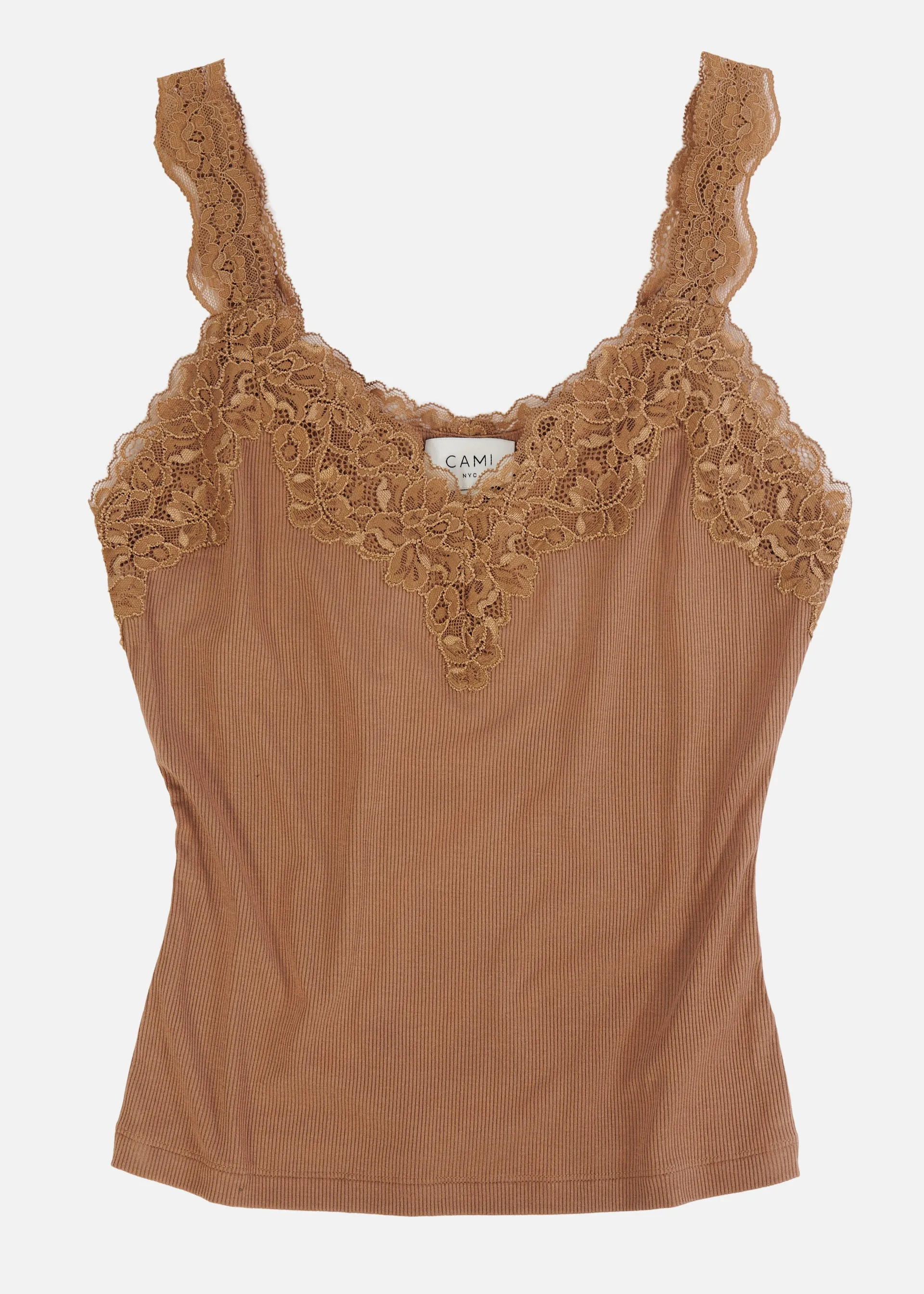 Lani Rib Knit Tank Butterscotch sold by CAMI product image thumbnail 5