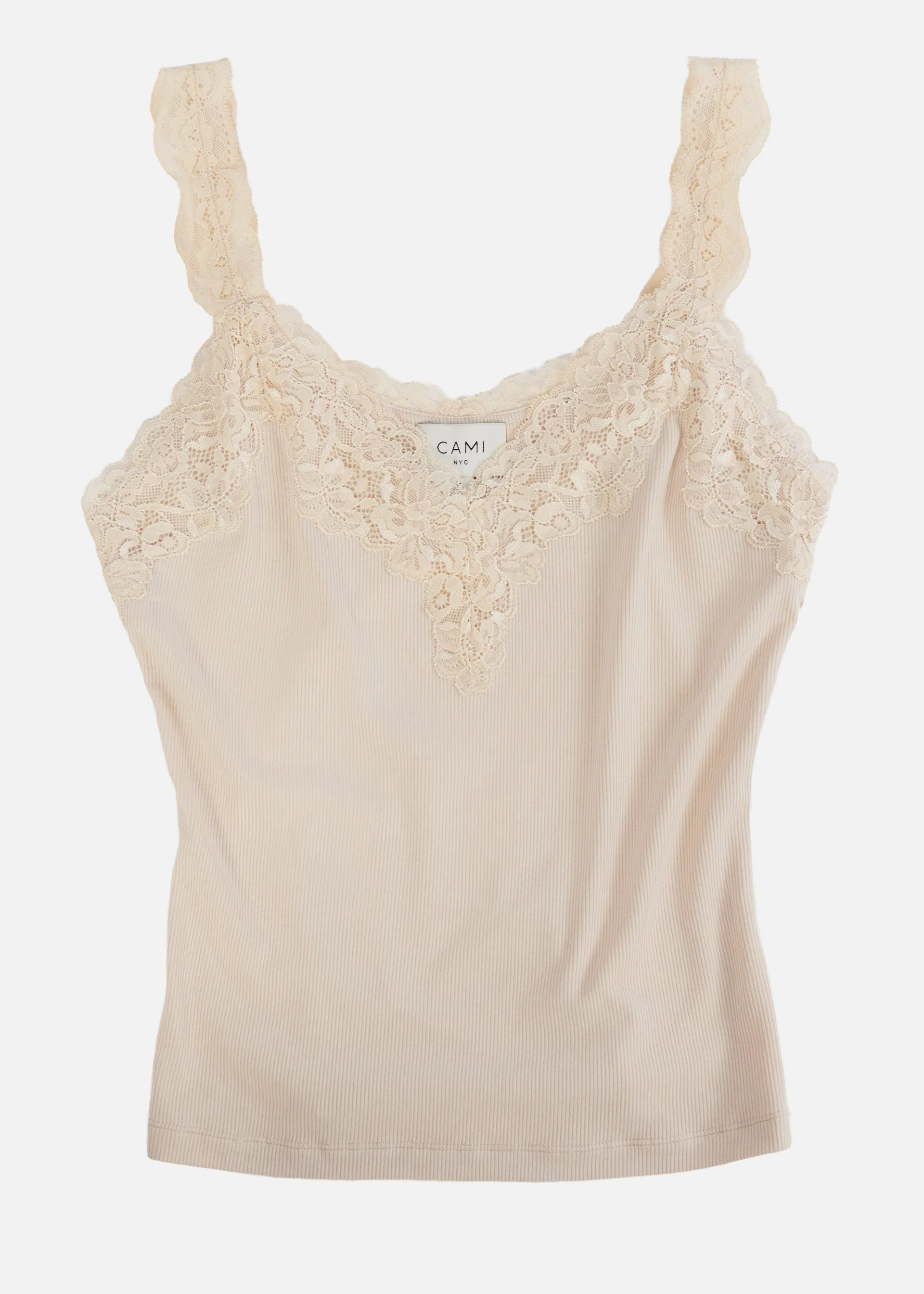 Lani Rib Knit Tank Bone sold by CAMI product image thumbnail 5