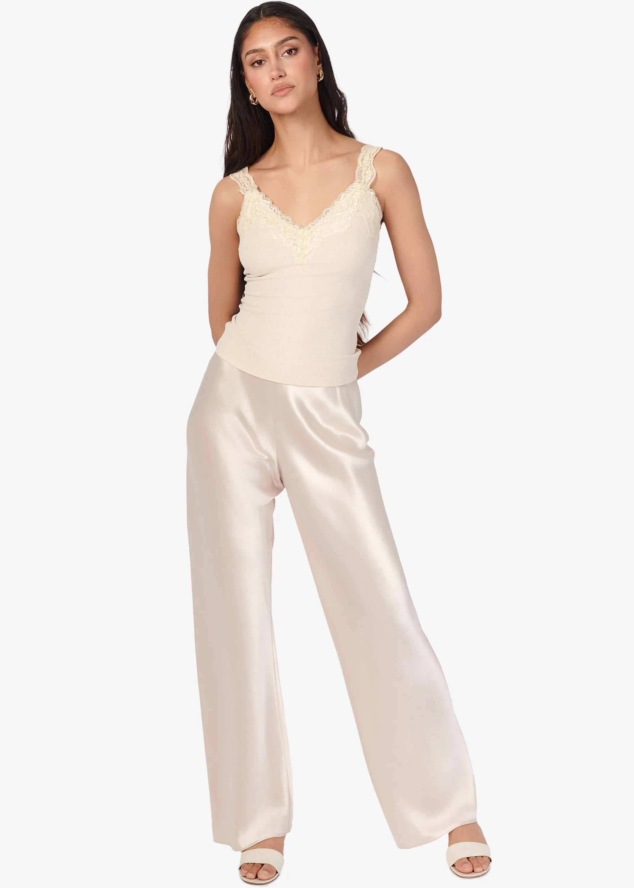 Lani Rib Knit Tank Bone sold by CAMI product image thumbnail 2