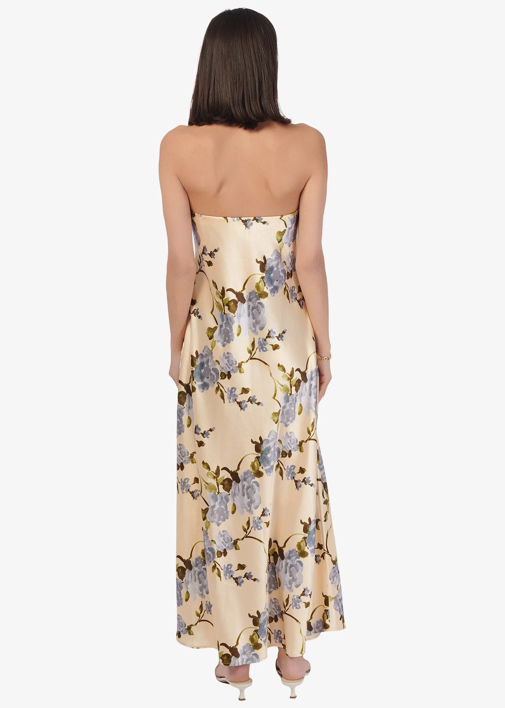 Noelle Strapless Dress MoonflowerWatercolor sold by Cami NYC product image thumbnail 5