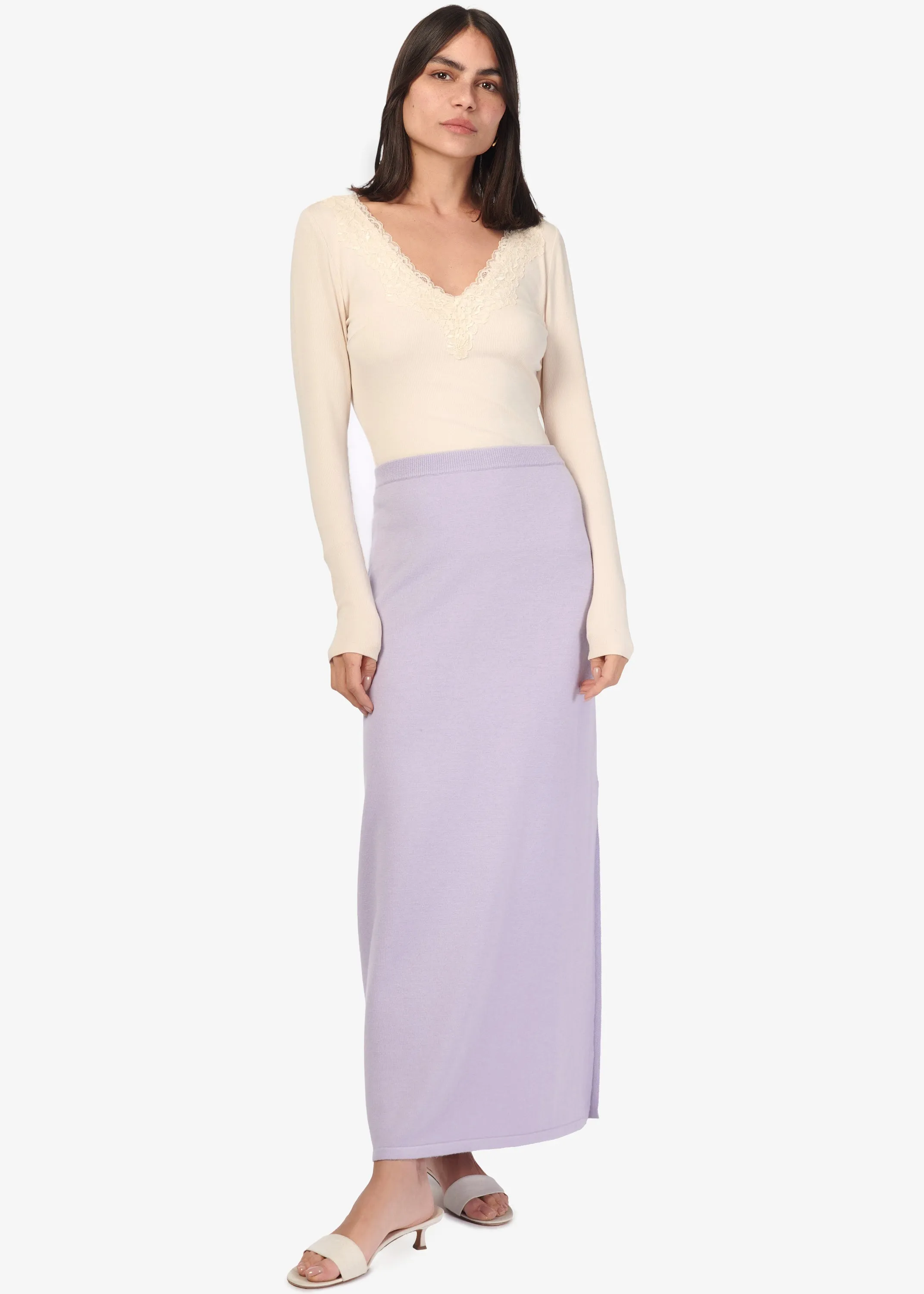 Jovina Knit Skirt Moonflower sold by Cami NYC product image thumbnail 3