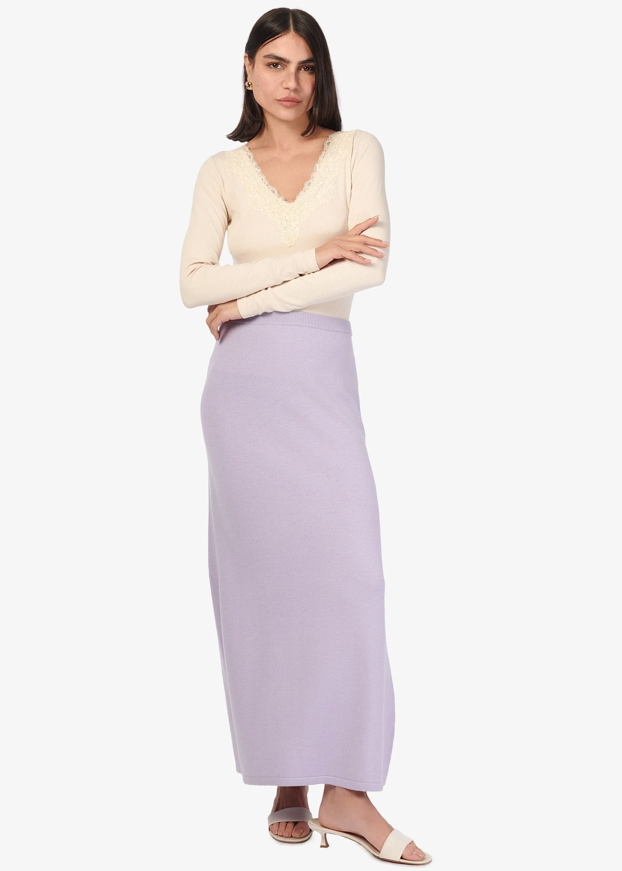 Jovina Knit Skirt Moonflower sold by Cami NYC product image thumbnail 4