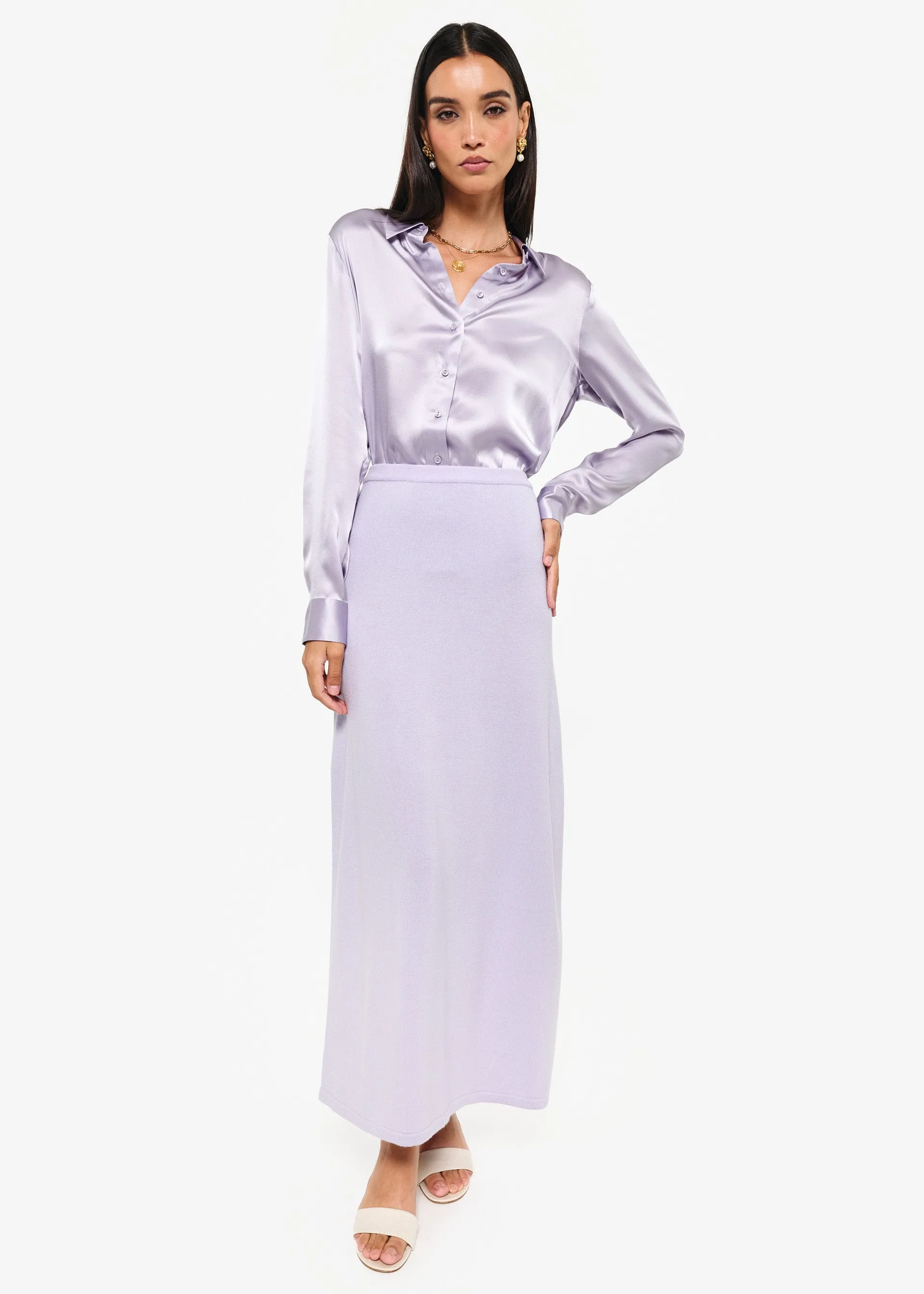 Crosby Silk Blouse Moonflower sold by Cami NYC product image thumbnail 2